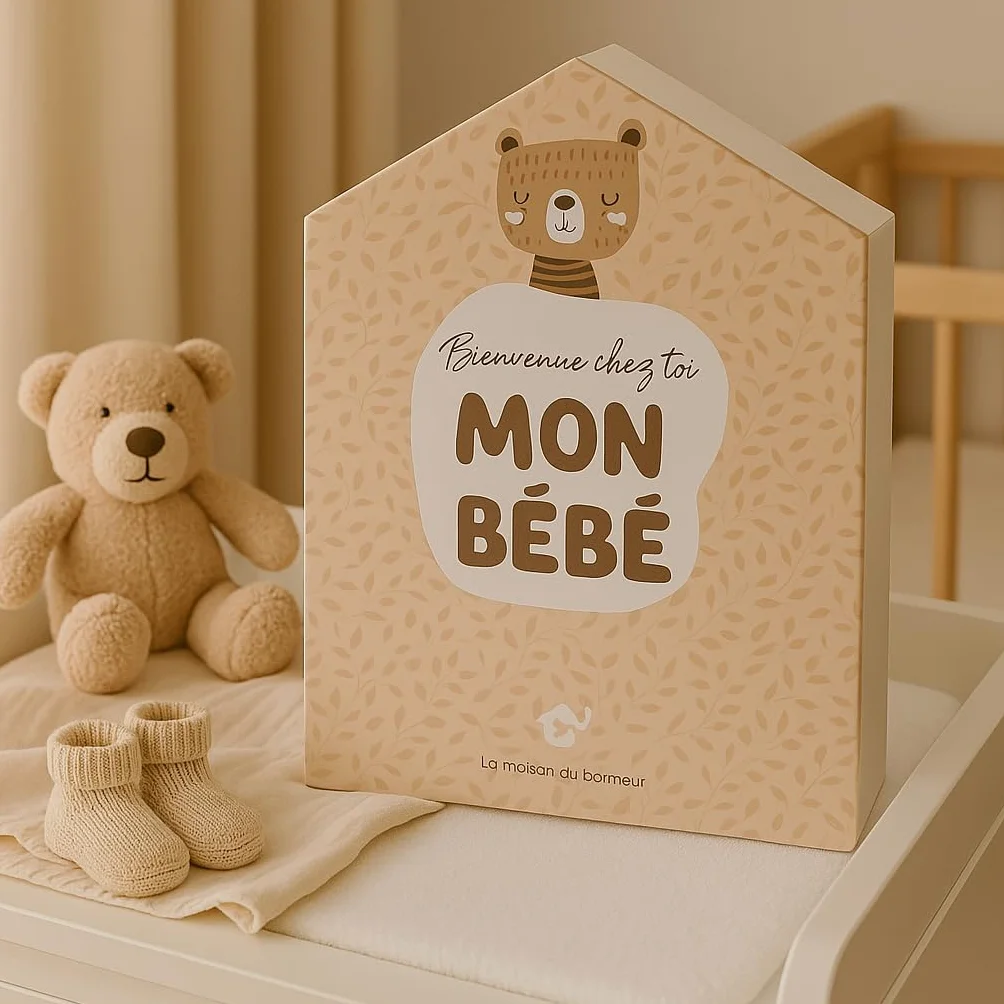 Atmosphera Coffret de Naissance Maison Ourson Bienvenue chez toi Mon Bébé