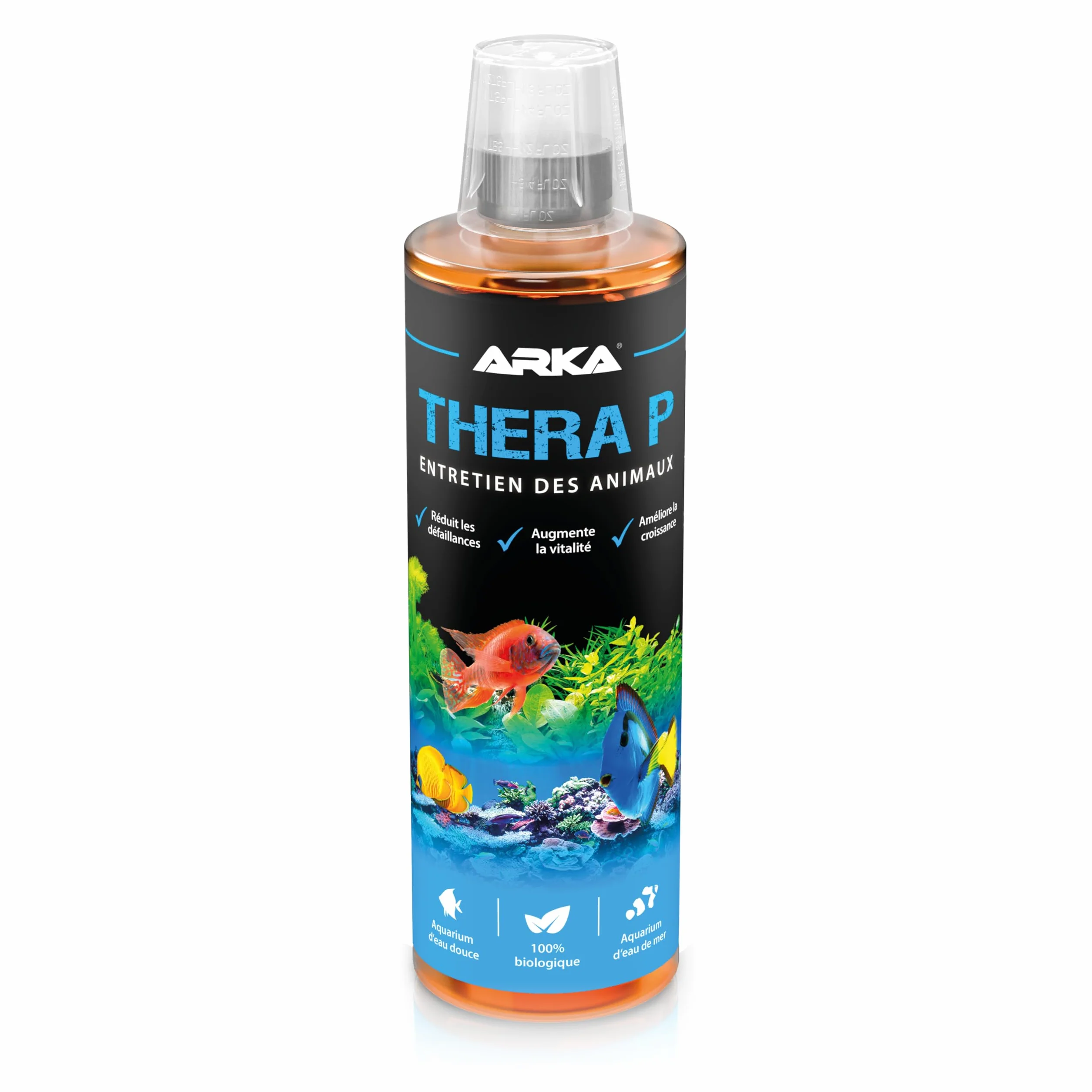 Microbe-Lift TheraP Soin Poissons Aquarium 473 ML – stimule défenses naturelles réduit stress eau douce marine