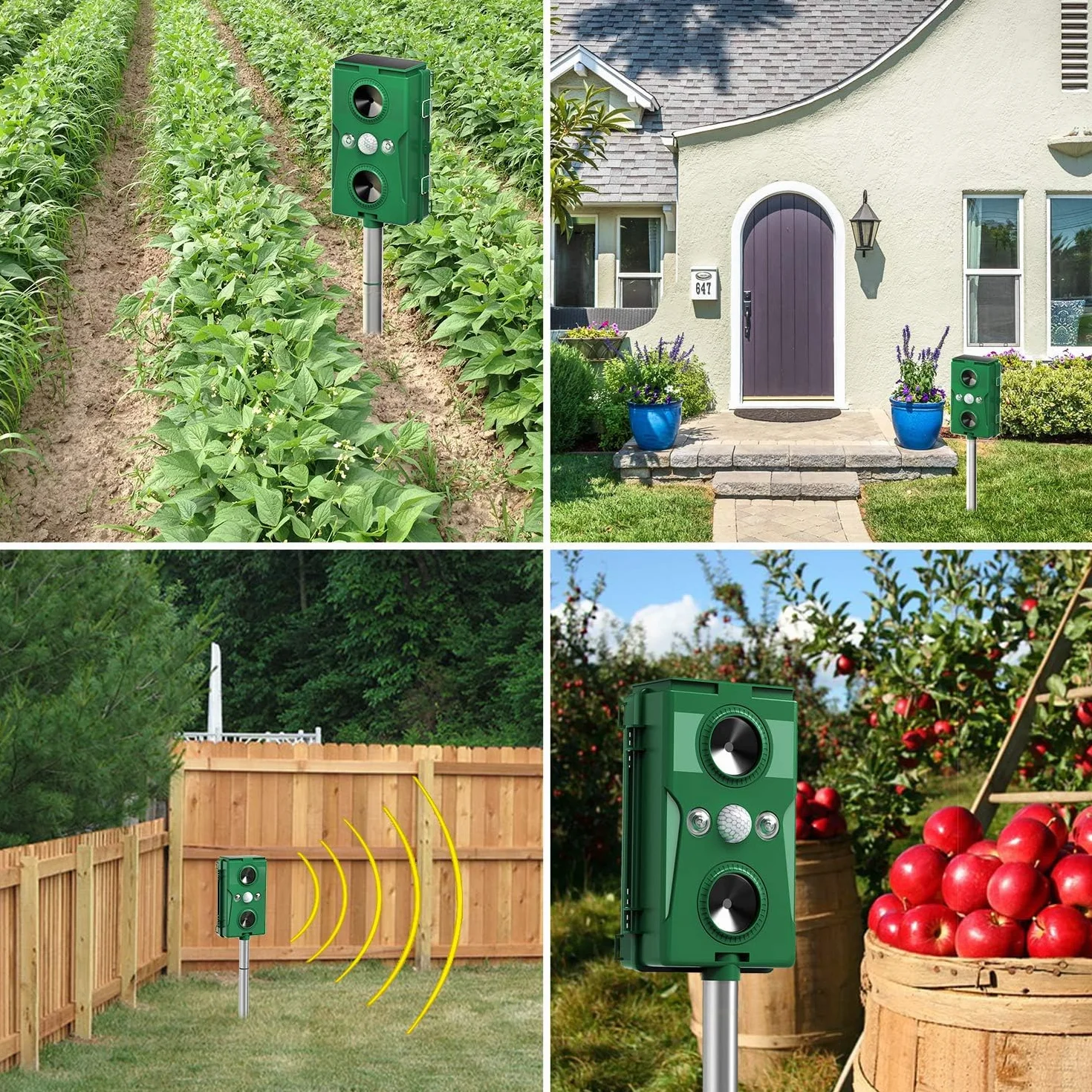 Répulsif Chat Extérieur Ultrason Solaire Anti Chat Chien Jardin USB
