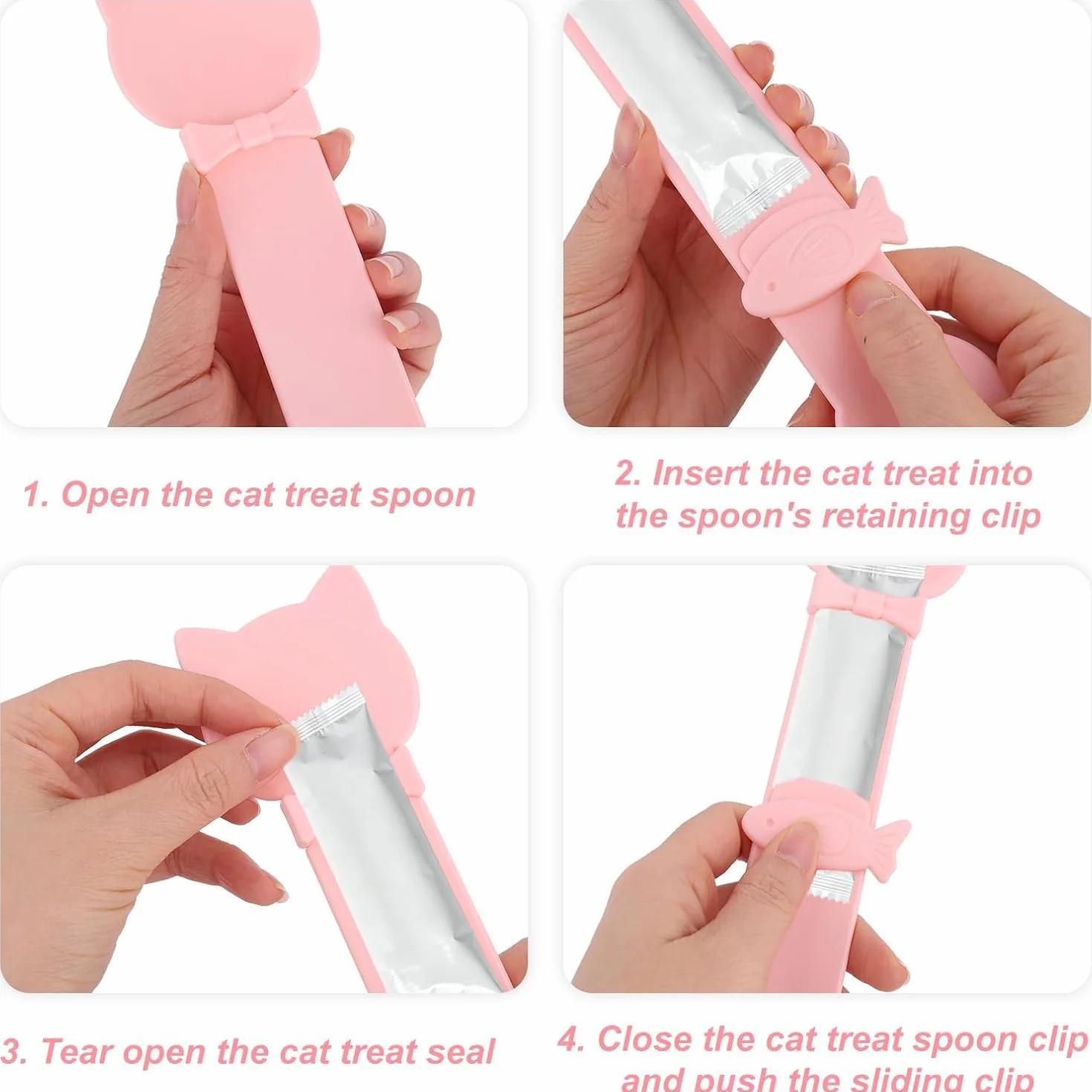 Couvercle Boite de Conserve Ensemble, 2 Pcs Couvercle Silicone et 1 Pcs Cuillères à Nourriture Pour Chat et 2 Pcs Portable Convient Ouvre-Boîte pour Snack Purée Fournitures