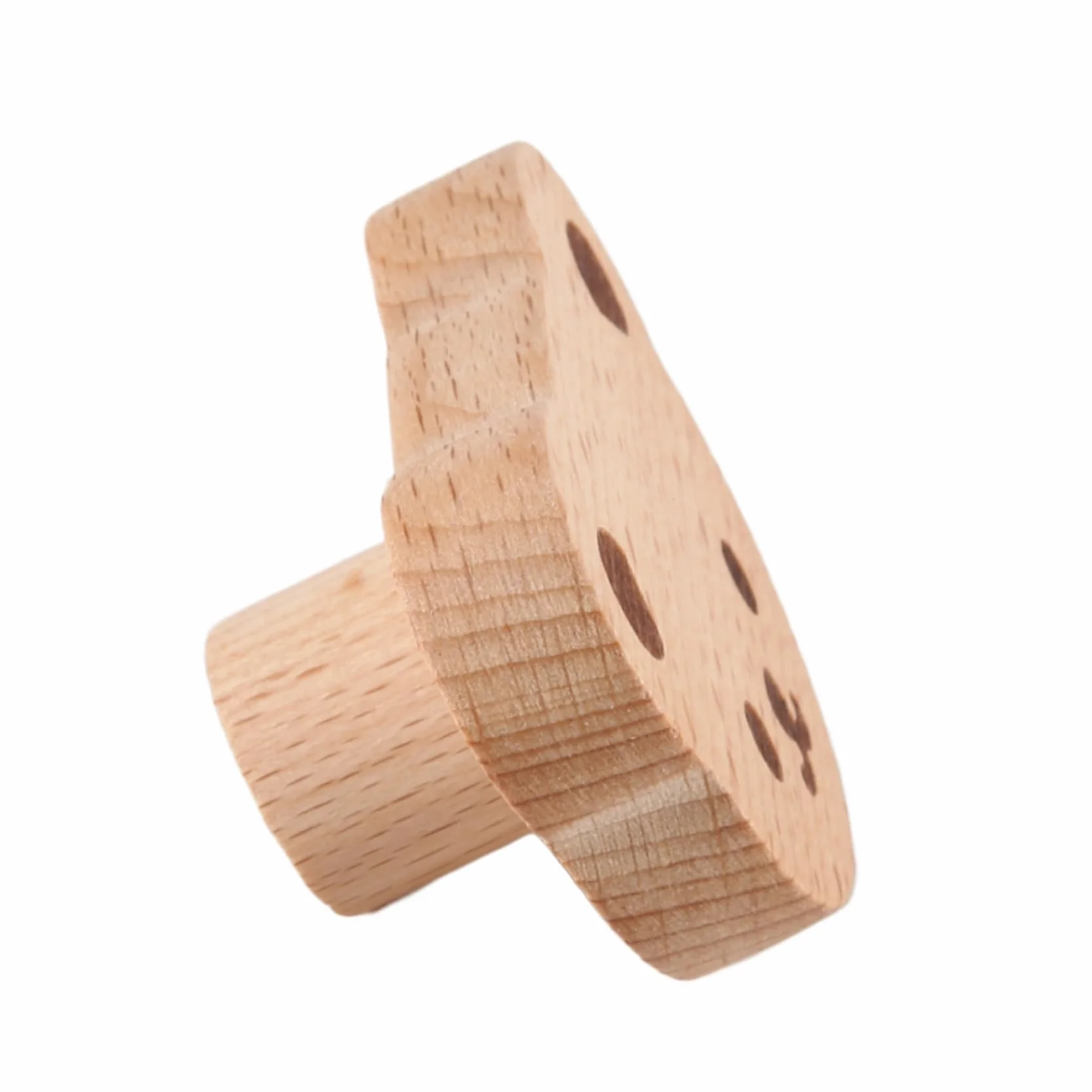 Boutons de tiroir en bois en forme d'ours pour enfants commode cuisine