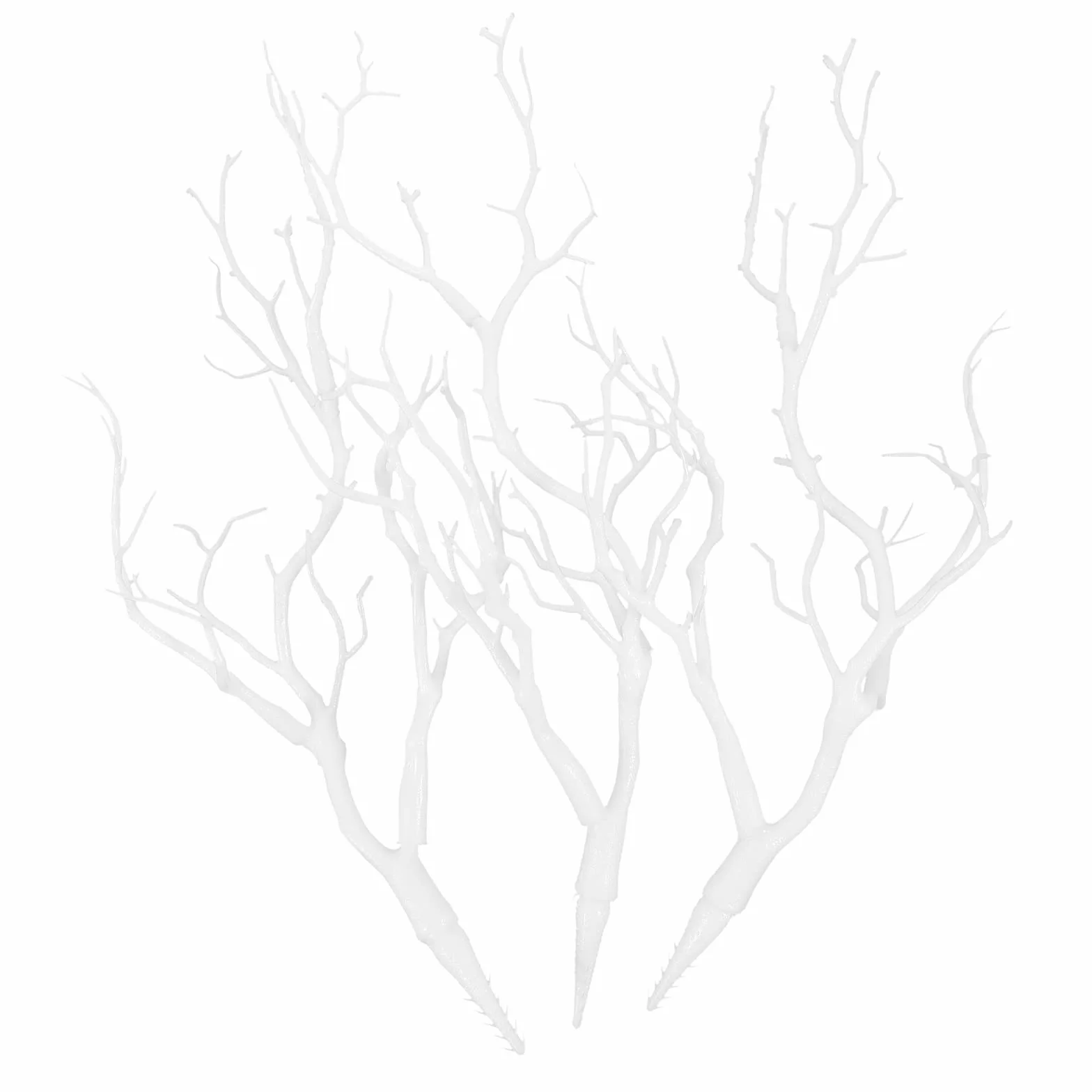 VORCOOL Branches d'arbres séchées artificielles en Plastique Faux Similaire à Vraies Plantes Cornes en Bois pour la décoration Blanc