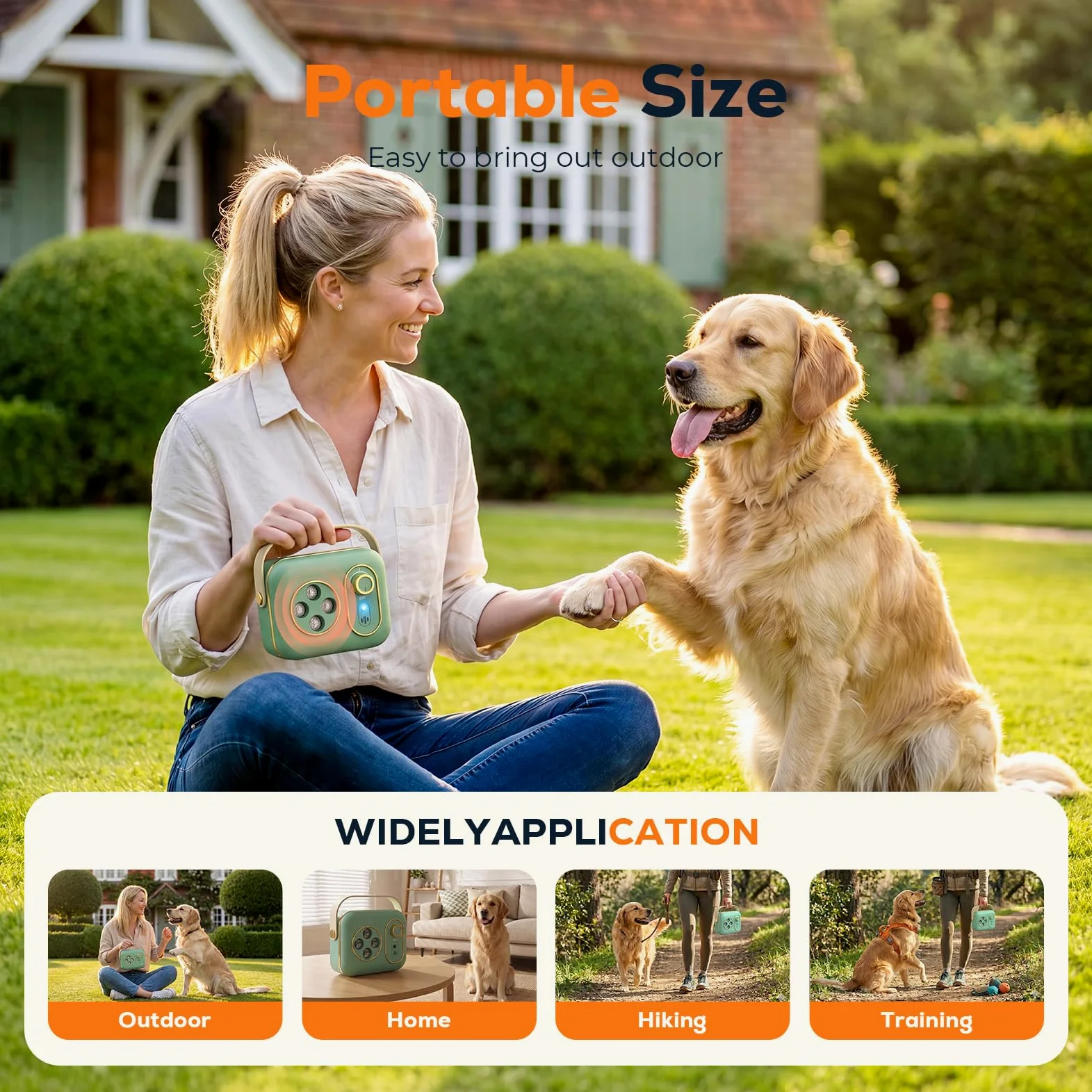 Appareil anti-aboiement pour chien, 5 modes, portable, à ultrasons, avec double fréquence, anti-aboiement efficace à longue portée pour le dressage en intérieur et en extérieur
