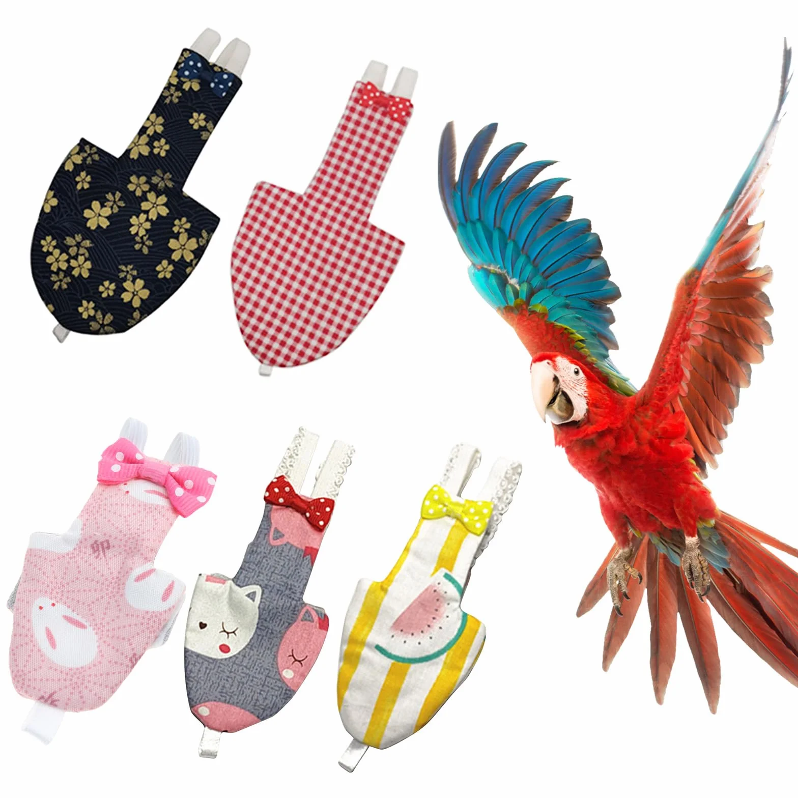 Costume pour oiseaux - Pantalon physiologique pour pigeons et perroquets - Couches douces et confortables
