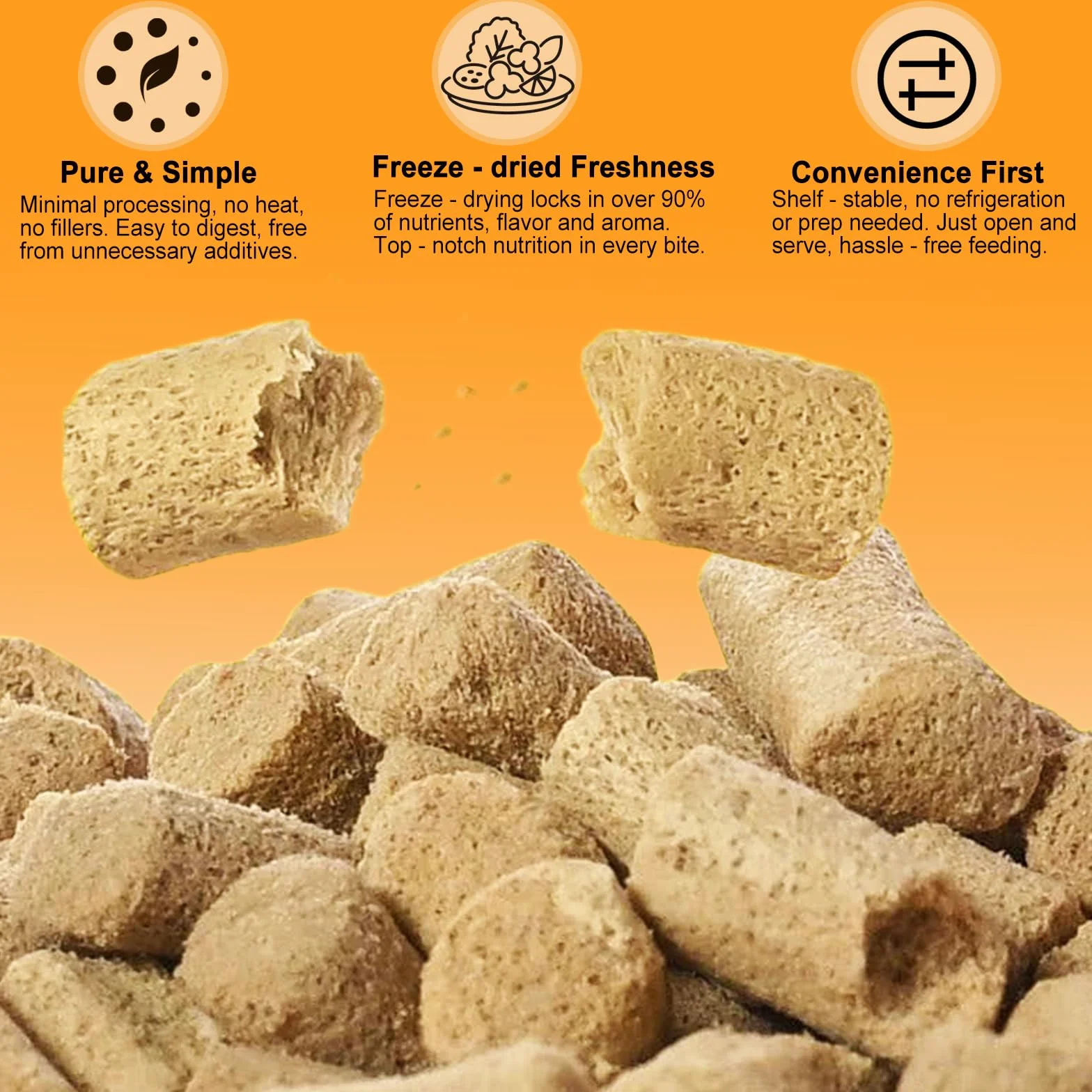 Snacks Premium pour Chats et Chiens - Krill et Viande de Poulet Lyophilisés - 100% Naturels