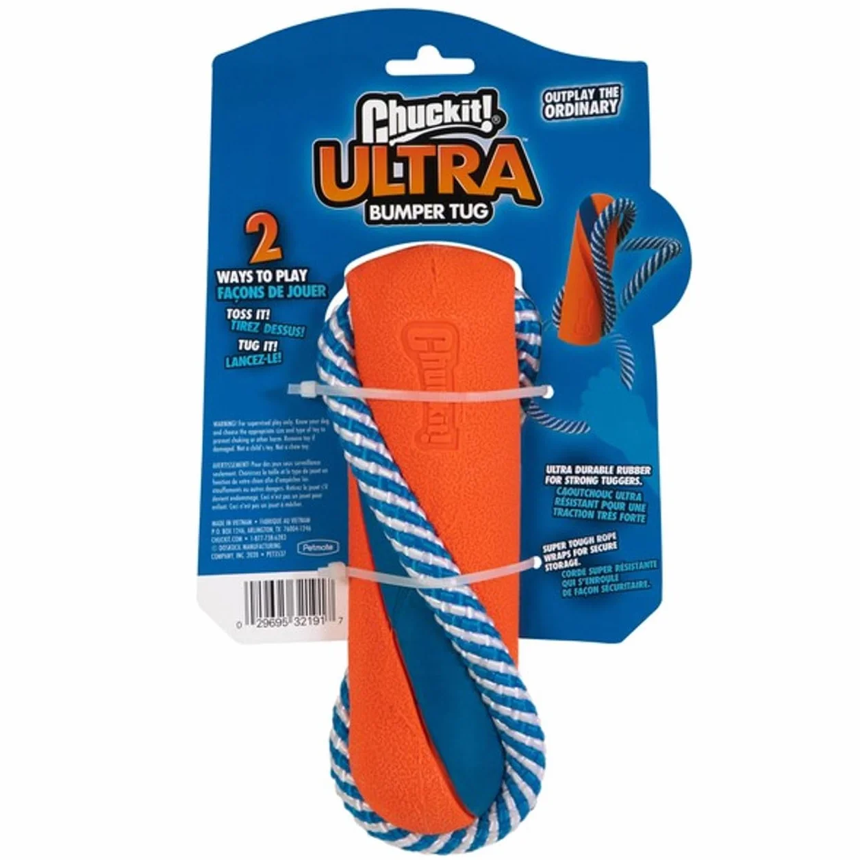 Chuckit! Ultra Bumper Tug - Jouet à Poursuivre pour Chien en Caoutchouc Robuste