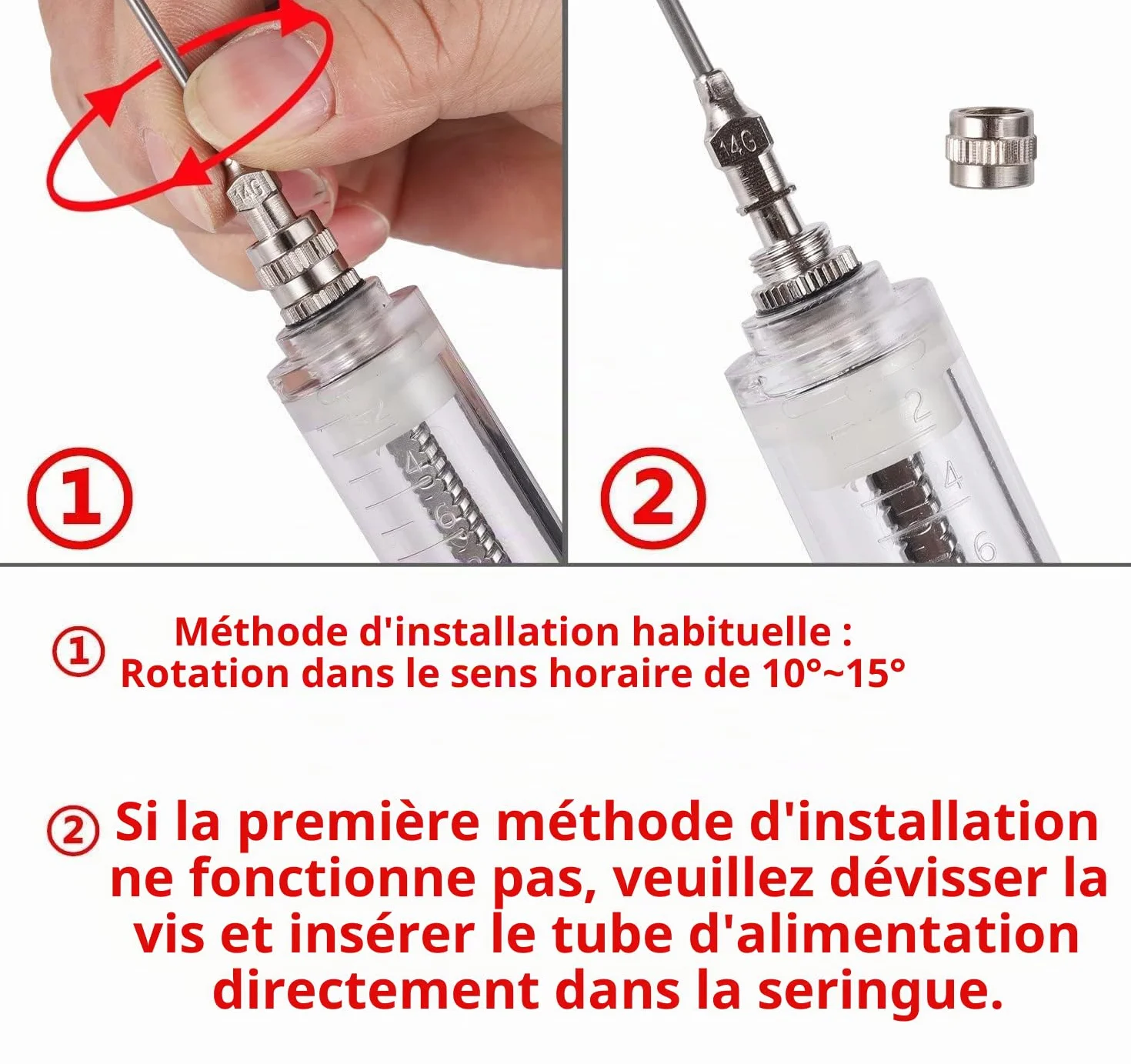 Seringue 50 ml avec 6 tubes de récolte pour bébé oiseau, perroquet, alimentation manuelle