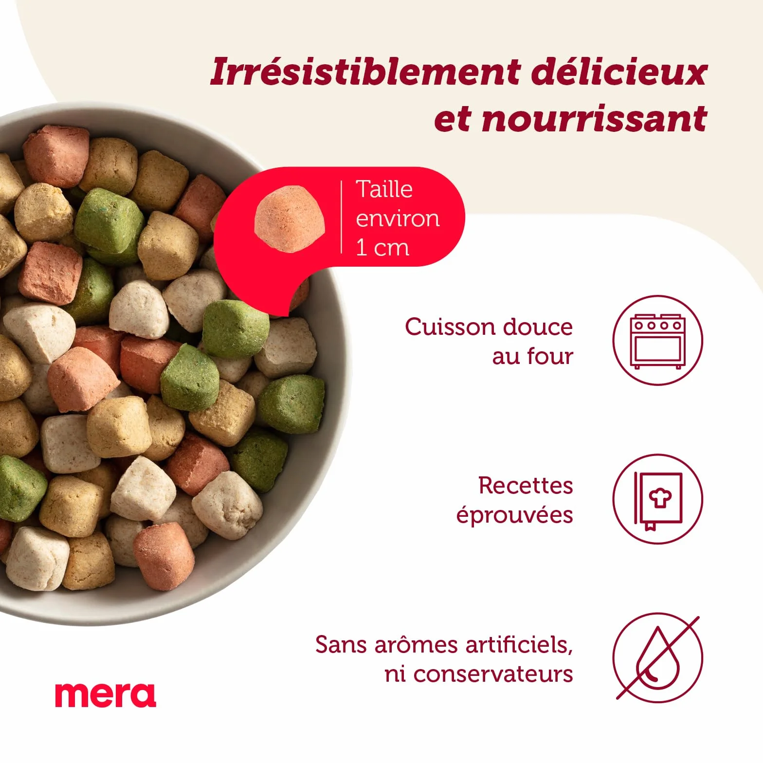 Mera Bakery Gourmet Happen Mélange de Friandises pour Chien 1 kg Ingrédients Naturels