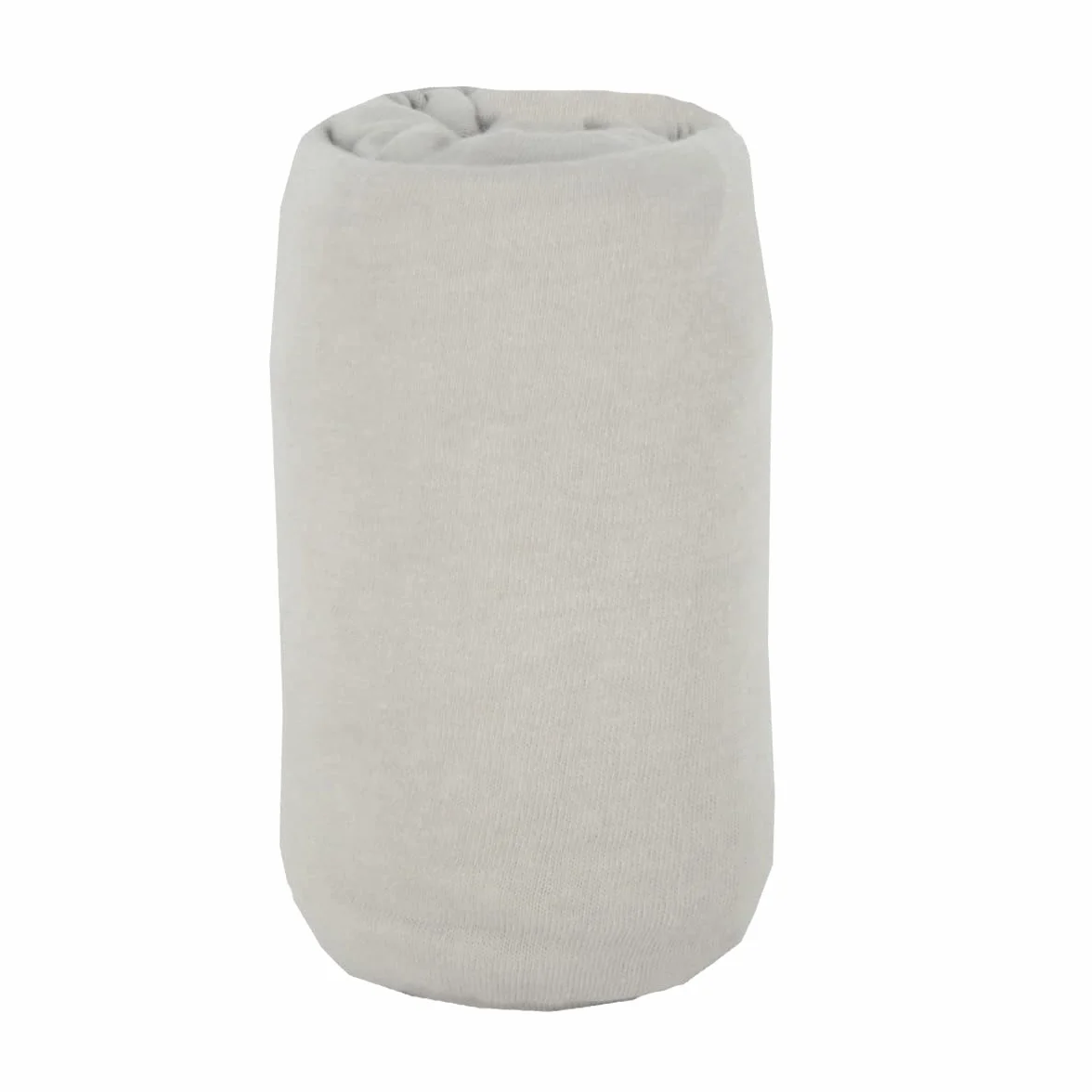 BabyCalin Lot de 2 Draps Housse Blanc/Gris 60 x 120 cm Certifié OEKO-TEX