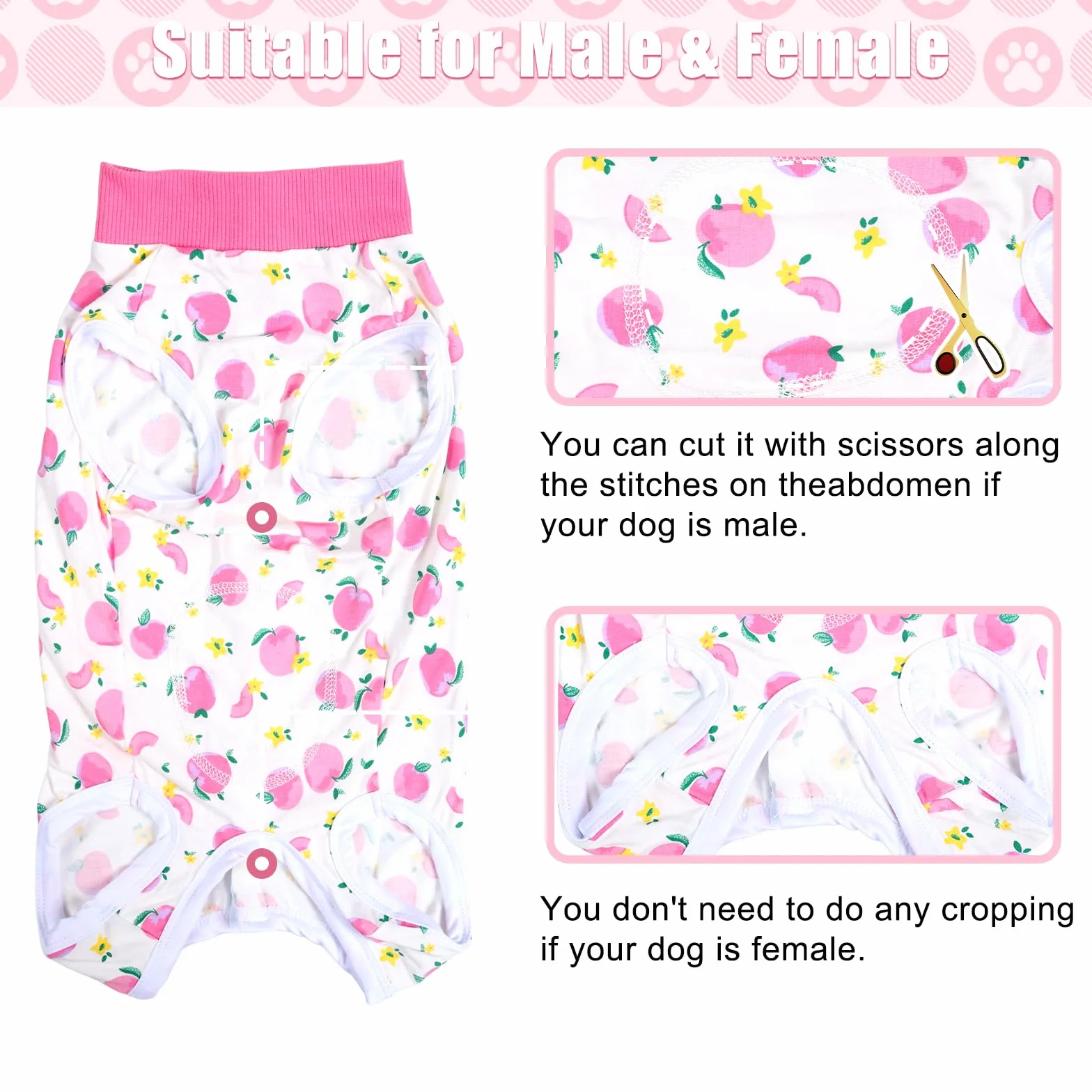 Combinaison de Récupération pour Chiens Chats Après Chirurgie, Body Post Opératoire pour Chien Petite Moyenne Taille