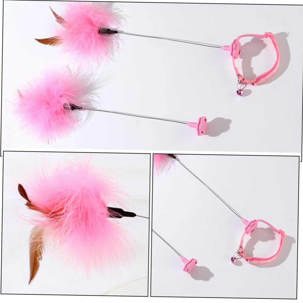 Milisten 2pièces Jouets Interactifs pour Chats avec Plumes Canne à Jouer pour Instinct De Chasse des Félins Idéale pour Jeu Intérieur