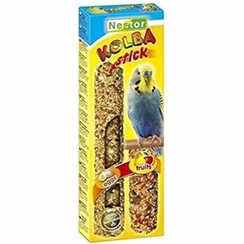 Aime Baguettes aux Fruits Oeufs pour Perruches Friandises Oiseaux 2 Pièces