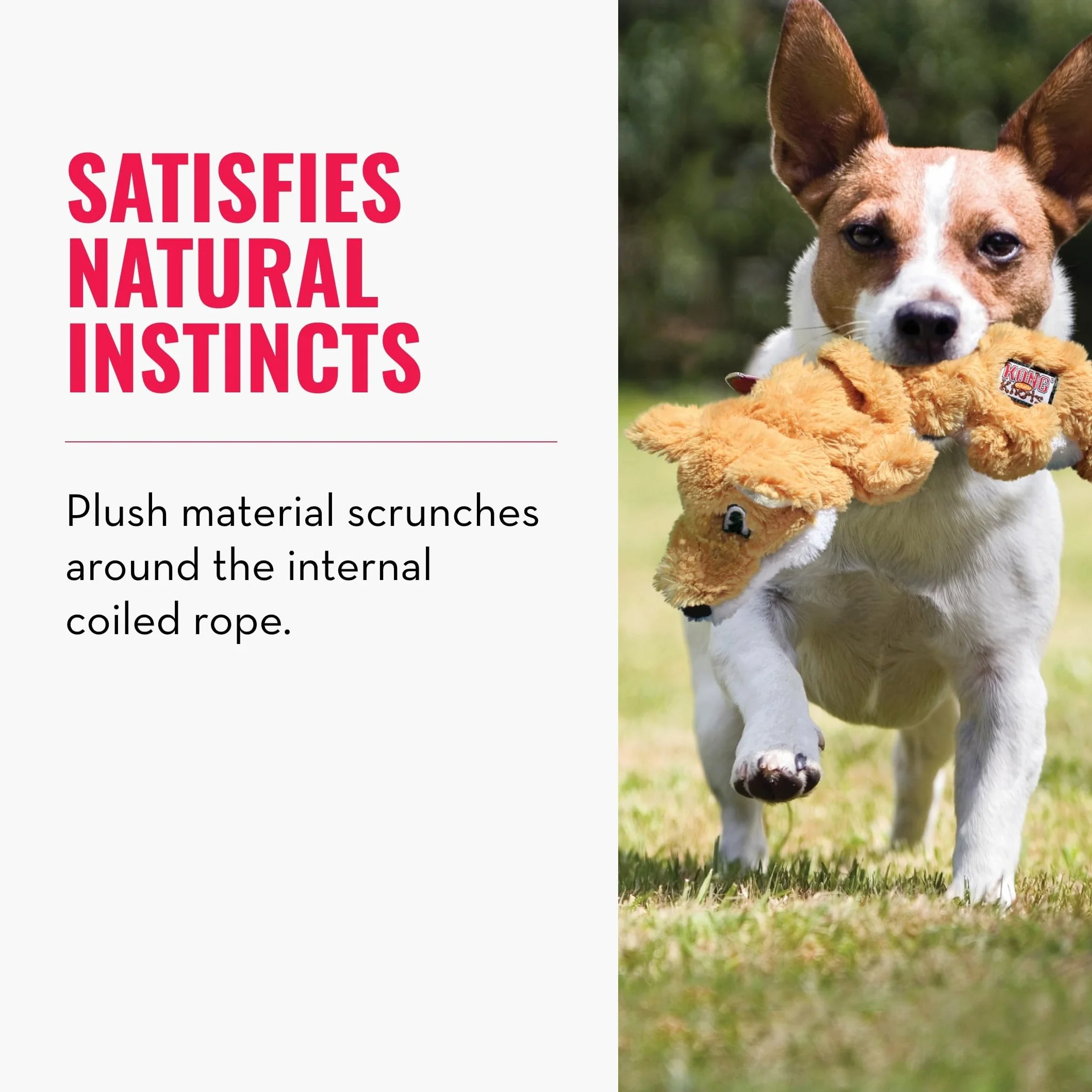KONG Scrunch Knots Squirrel Corde Nouée Chien Moyen Grand