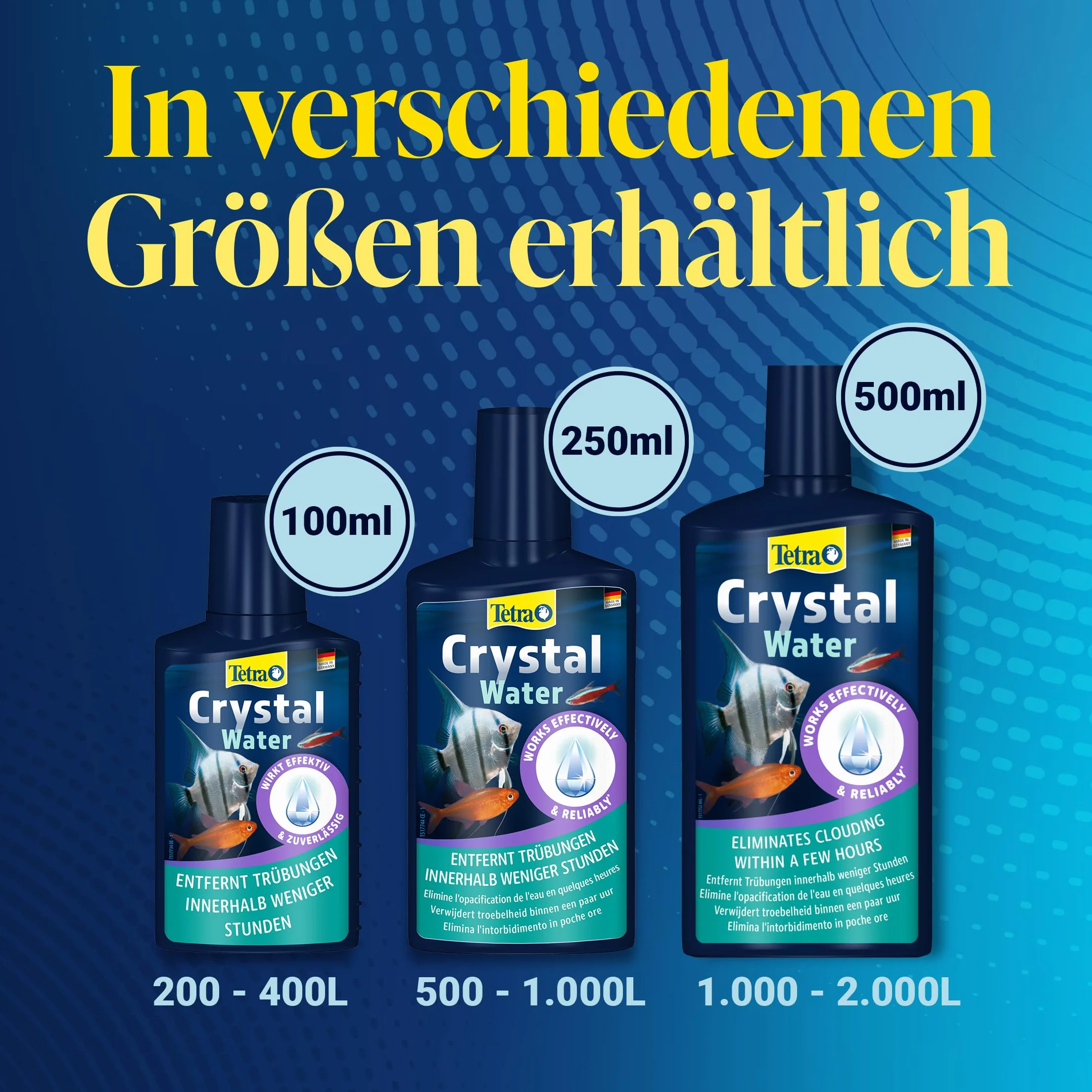 TETRA CrystalWater 250 ml - Élimine les Impuretés Dans l'Eau
