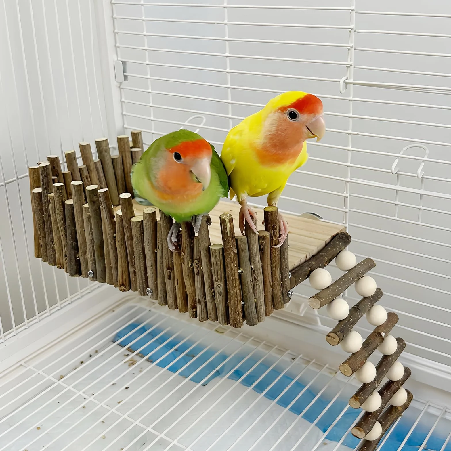 Plateforme d'escalade en bois pour hamster avec échelle - Aire de jeu robuste pour petits animaux