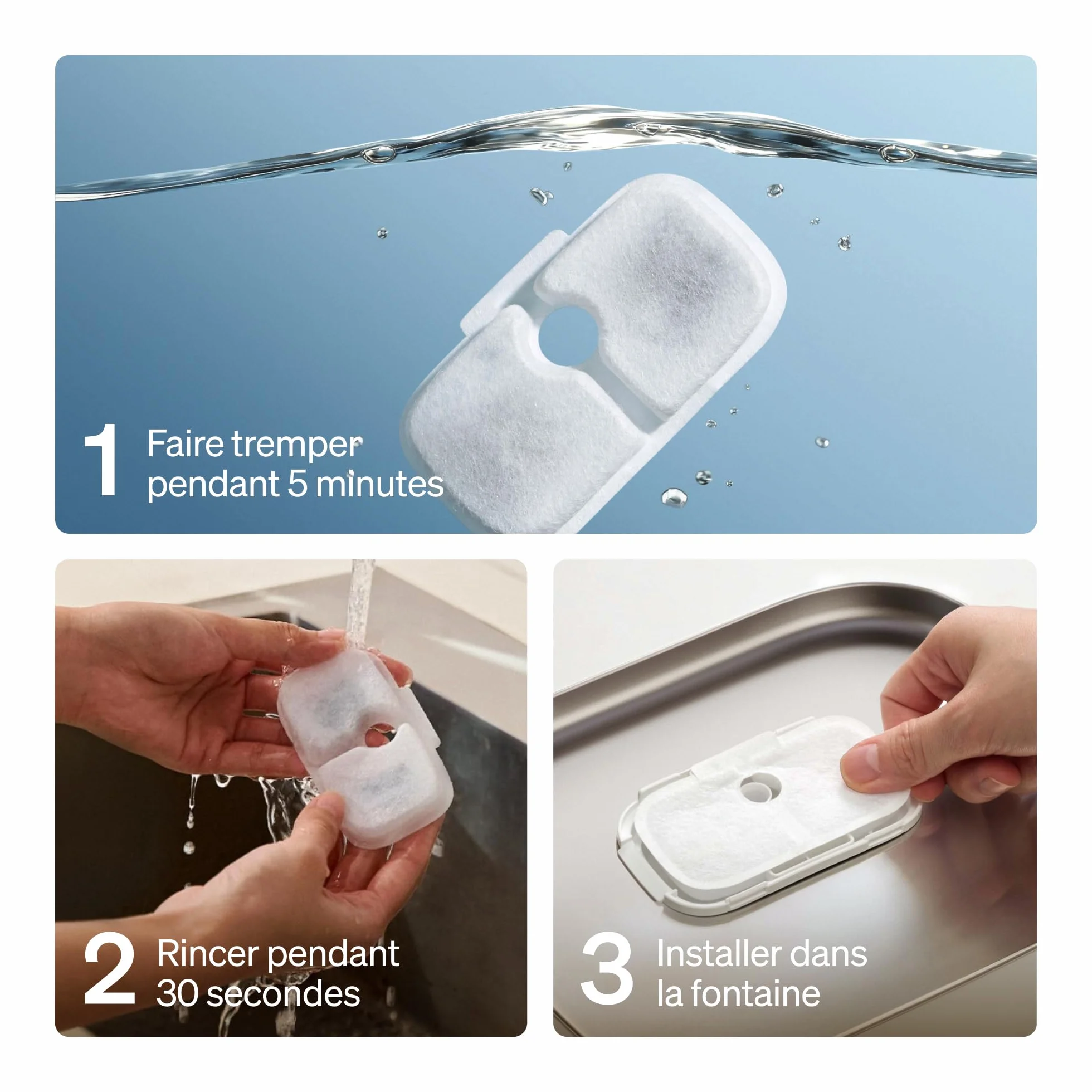 PETLIBRO Lot de 8 Filtres pour Fontaine à Eau pour Chat PLWF005 PLWF115 PLWF105 Kit 4 Mois