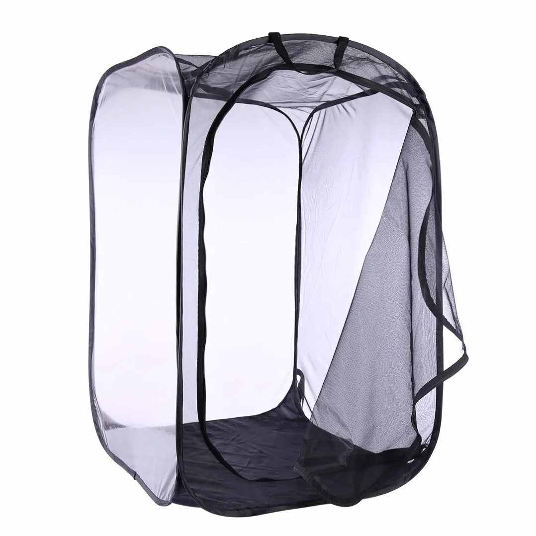 Insecte Papillon Cage de Protection Pliable Noir 60x60x90 cm Large