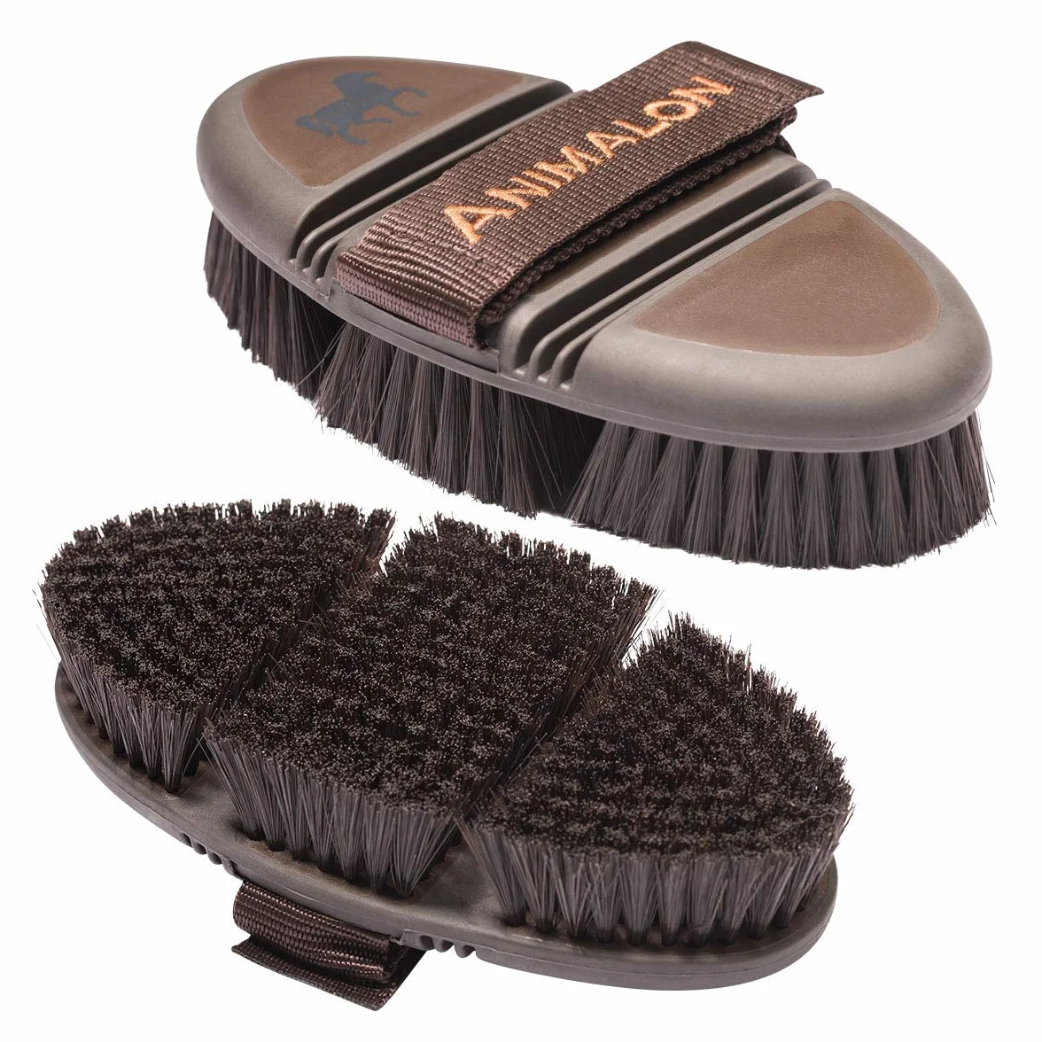 Brosse pour Chevaux CareFlex Animalon Flexible Ergonomique Velcro Kit Pansage Accessoires Nettoyage Équidés