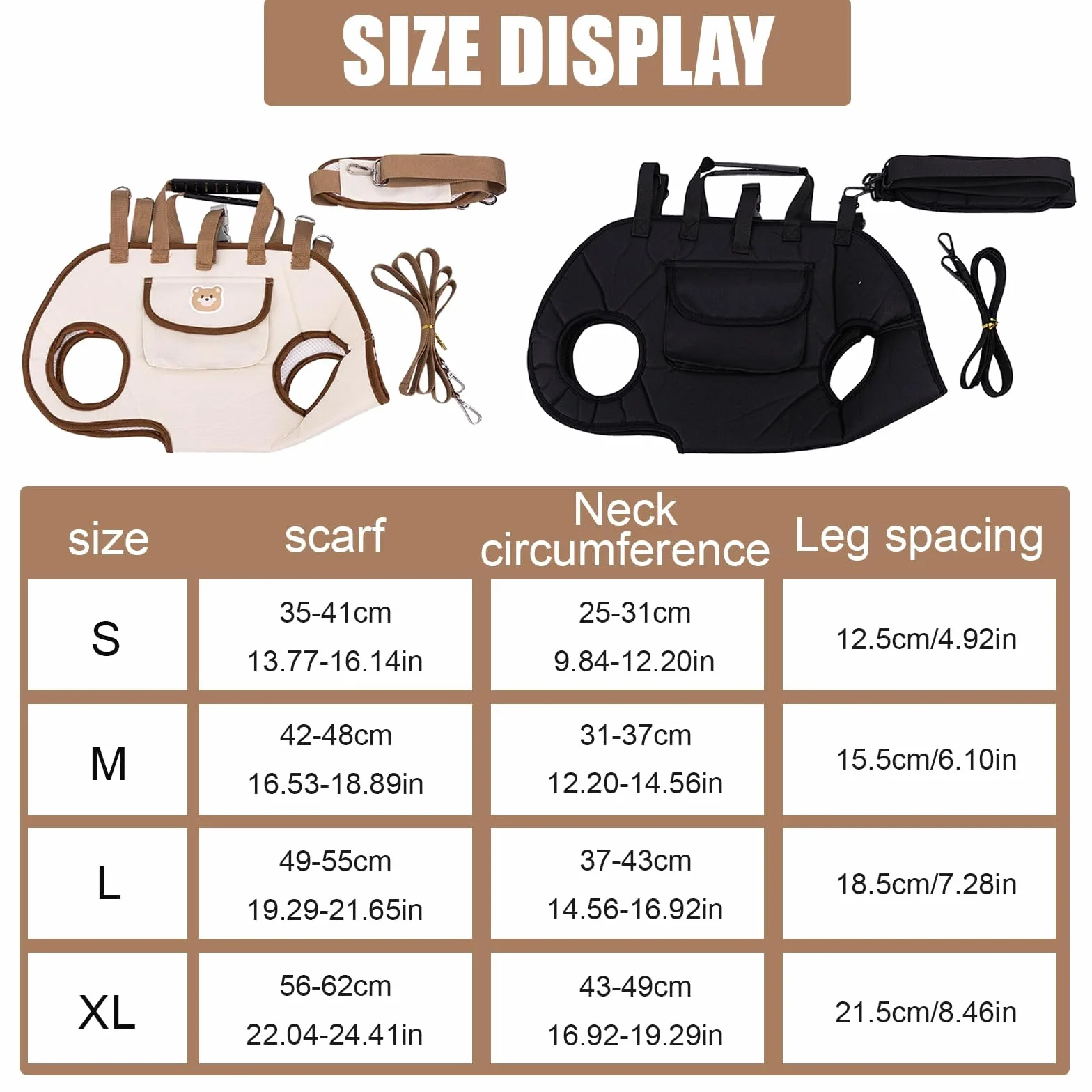 Sac à Dos Mains Libres pour Yorkie, Harnais de Levage Complet pour Petits Chiens, Sangles réglables et Respirantes avec Petit Sac à friandises pour Chiots (Noir,Medium)
