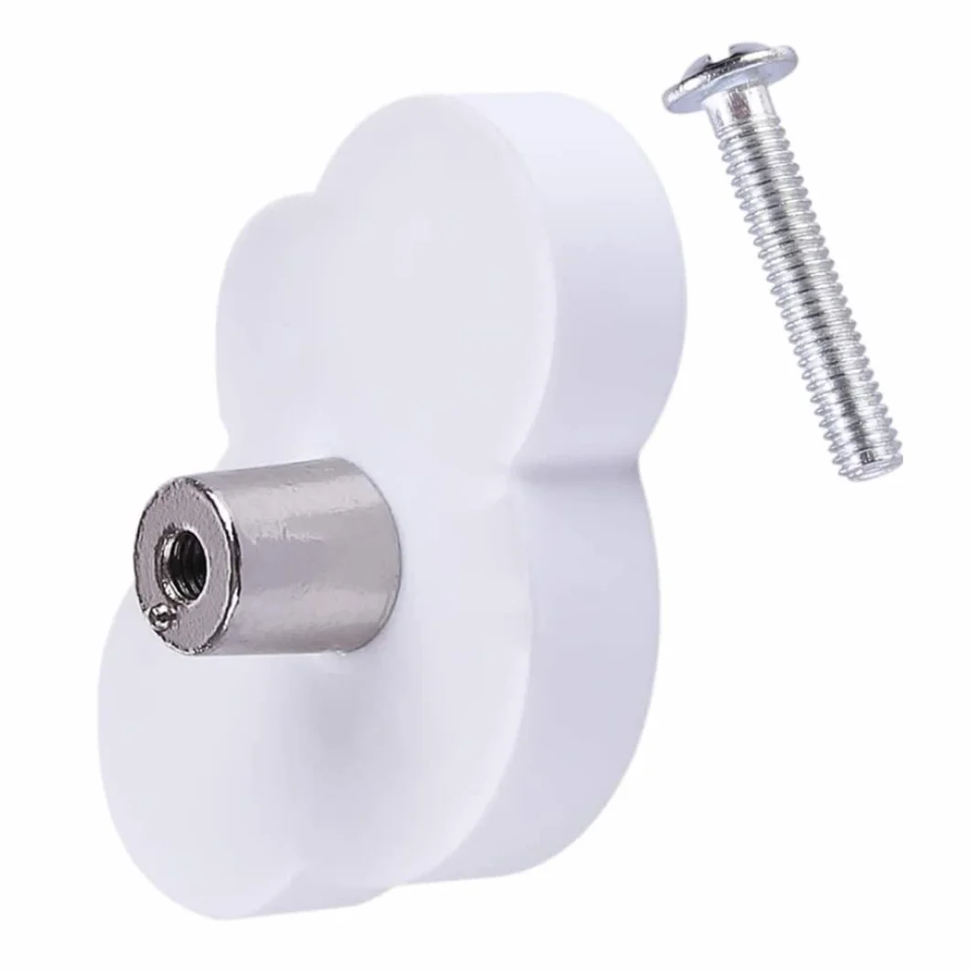 Poignées de Meuble en Forme de Nuage NIDONE 12 Boutons pour Chambre d'enfant Tiroir (Blanc)