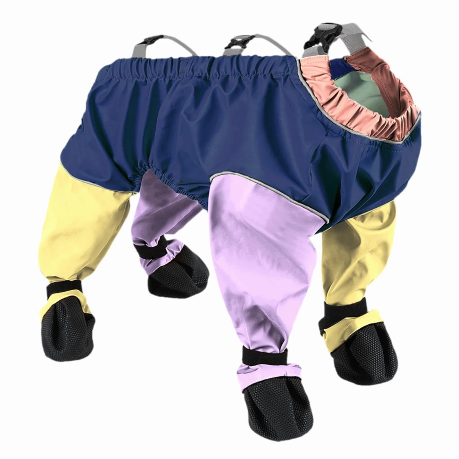 Imperméable pour Chien, Réglable, Respirant, Doublé Polaire, Imperméable, Convient Aux Chiens de Taille Moyenne, Multicolor M