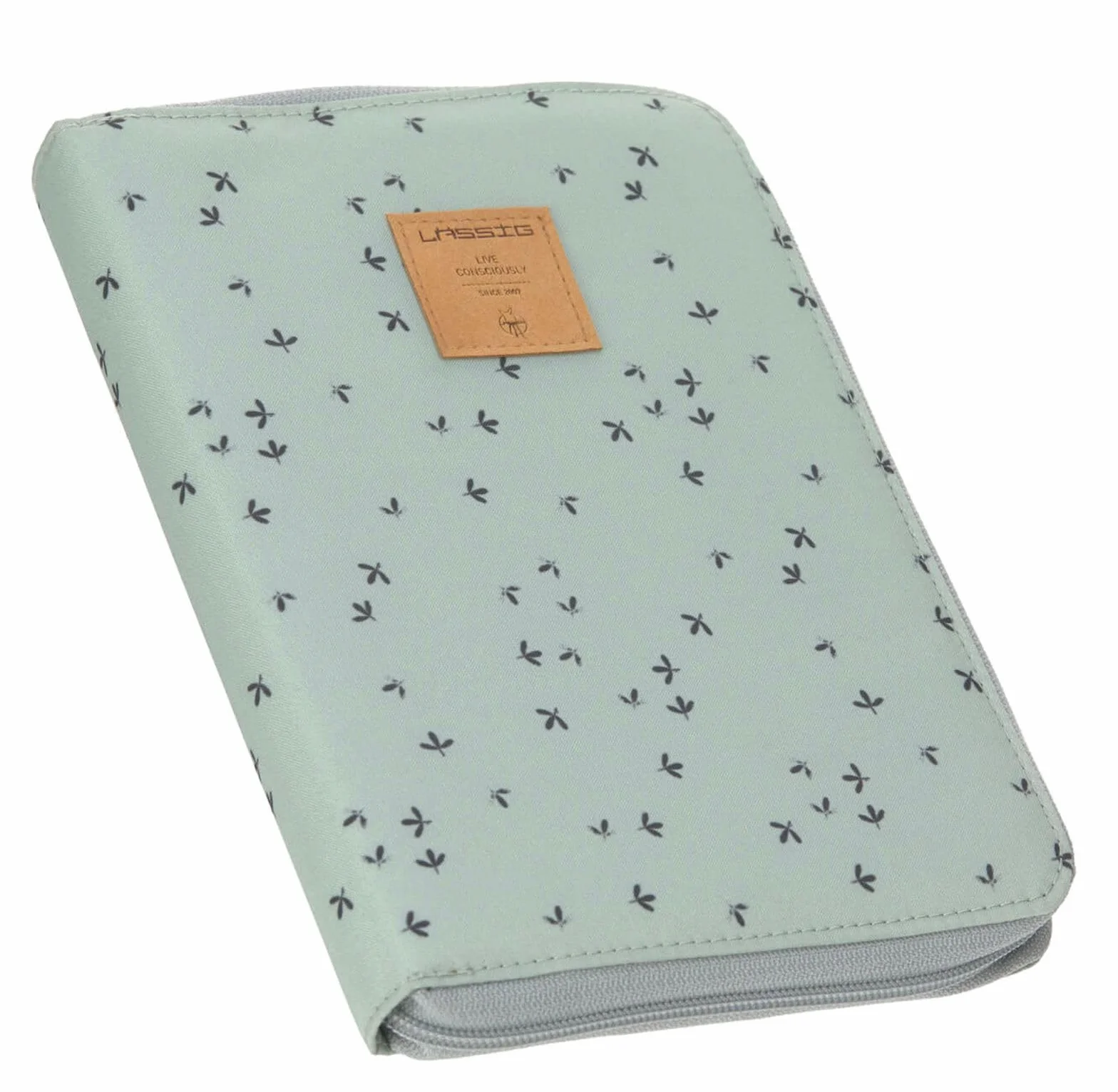 Lässig Trousse à Crayons Casual Document Pouch Floral Mint Bleu
