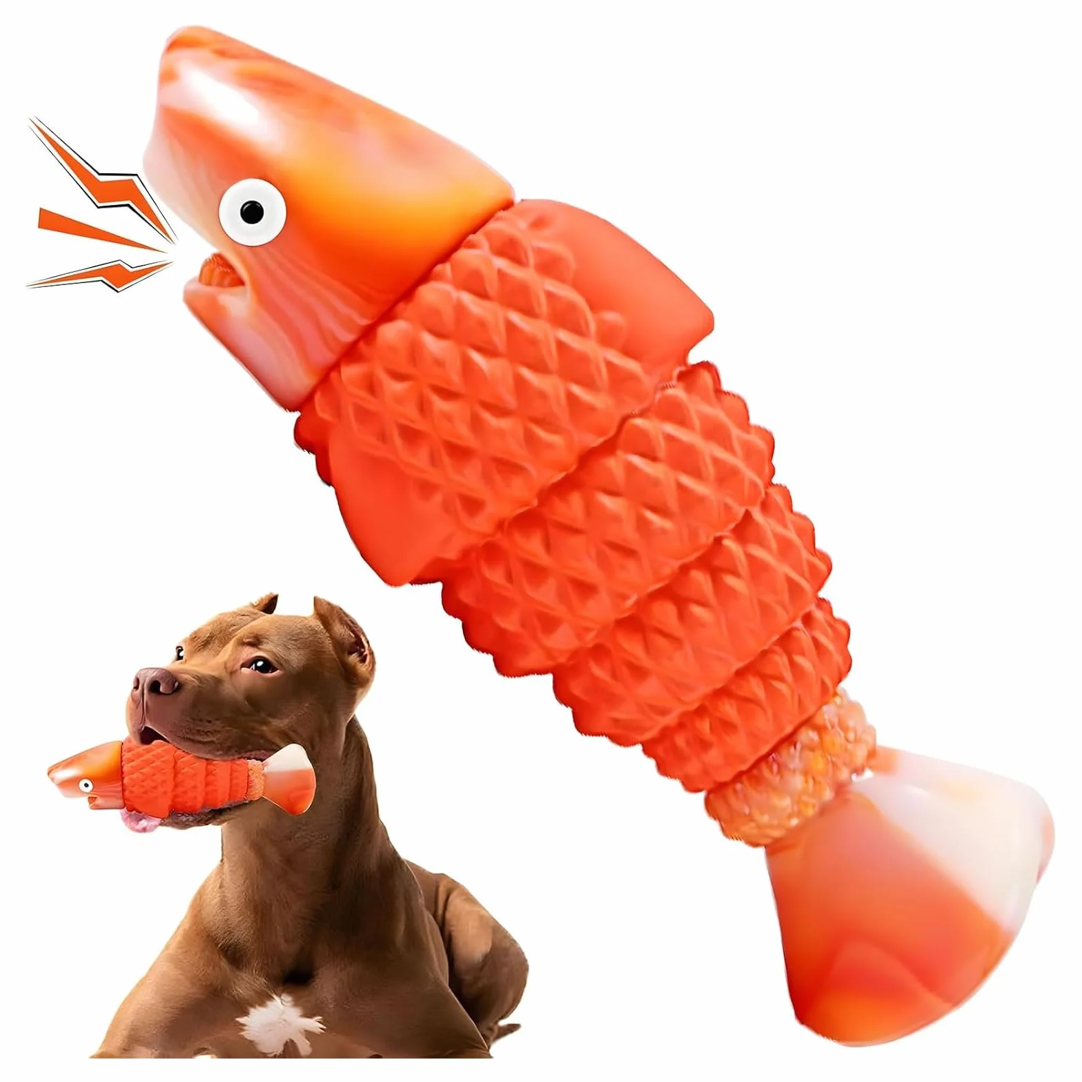WinTour Jouet Chien Indestructible pour Mâcheur Agressif, Jouet à Mâcher Durable avec Son Grinçant pour Moyenne et Grande Race