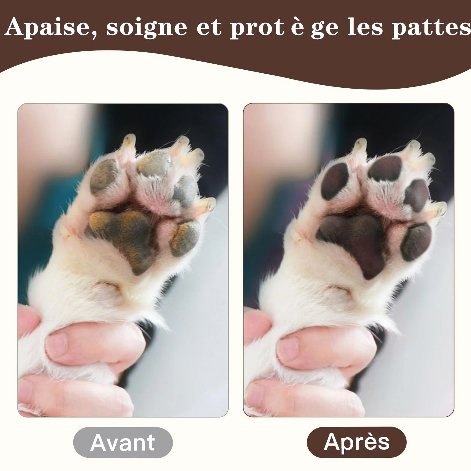 Baume Coussinet Chien Stick 68g -100% Bio & Naturel - Hydrate, Guérit, Protège Contre Neige, Sel, Pattes Craquelées & Nez - Creme Coussinet Chien - Chien Accessoires pour Pattes Protections