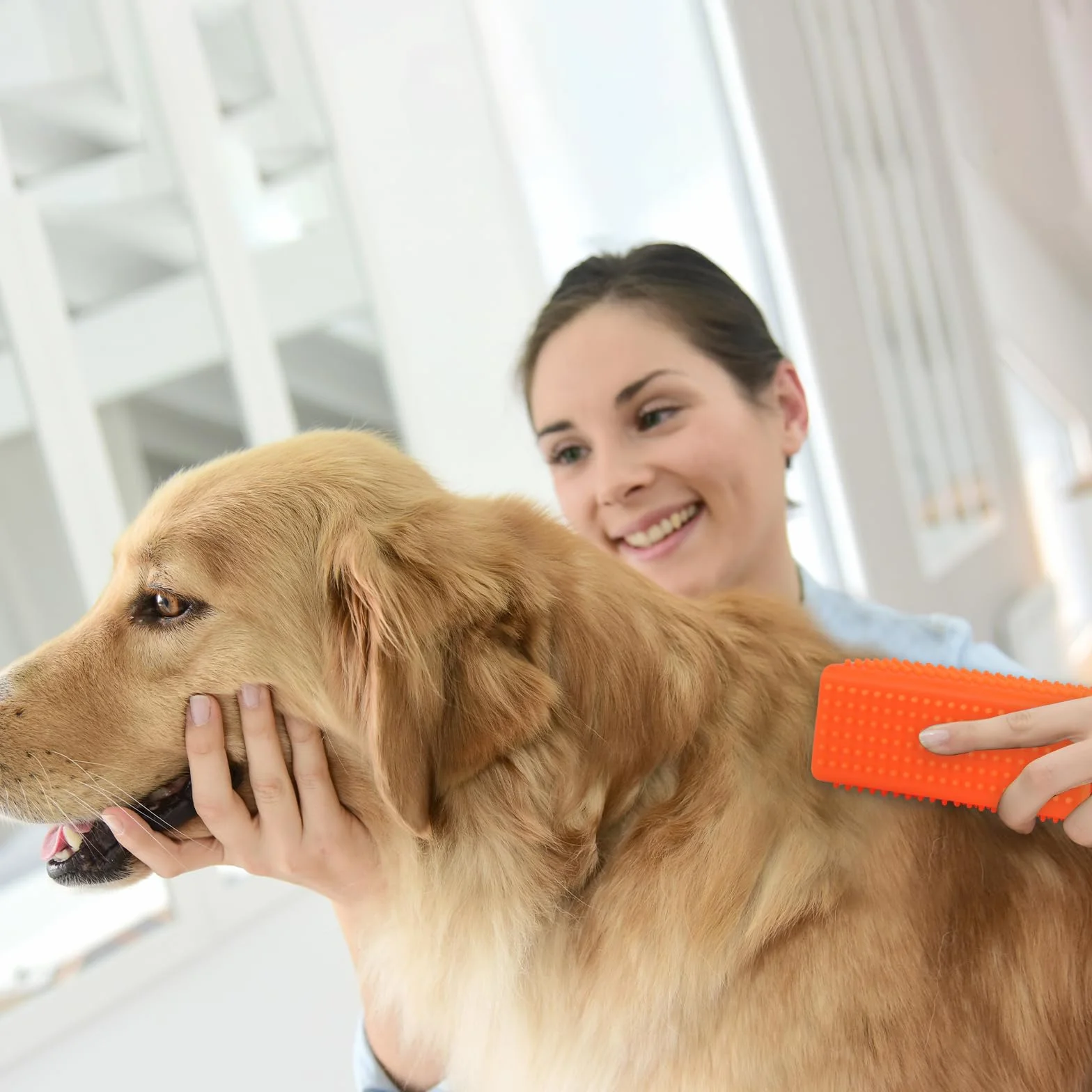 PEUTIER Brosses à Poils d'Animaux en Silicone, Rouleau de Nettoyage de Tapis Portable pour Meubles Canapé Literie