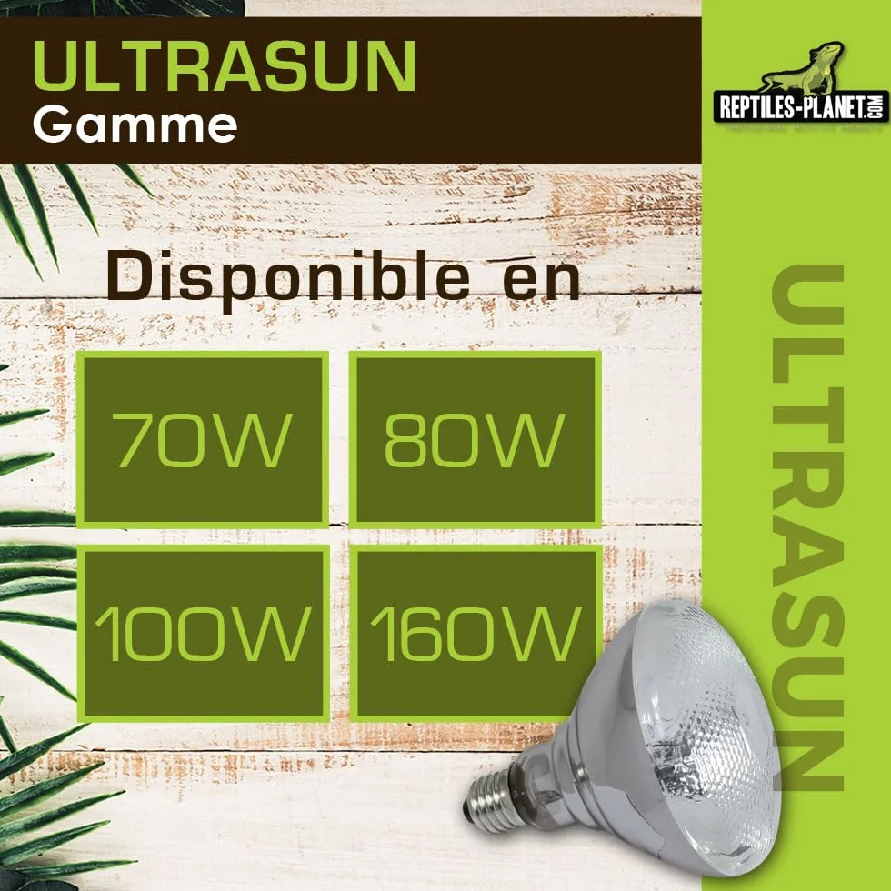 Reptiles Planet Ultrasun 100 W Ampoule UVA UVB pour Reptiles