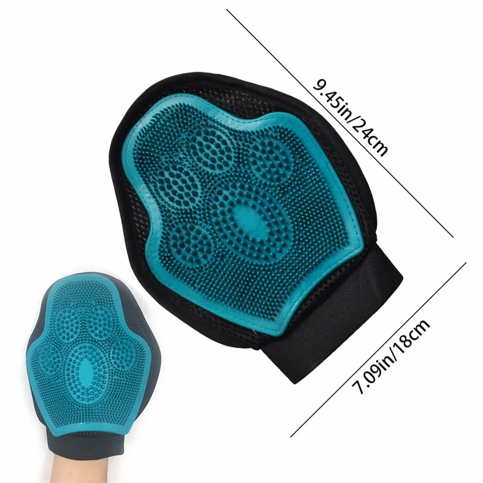 Gant de brosse multifonction pour cheval – Gant respirant pour enlever les poils de cheval pour chien et chat