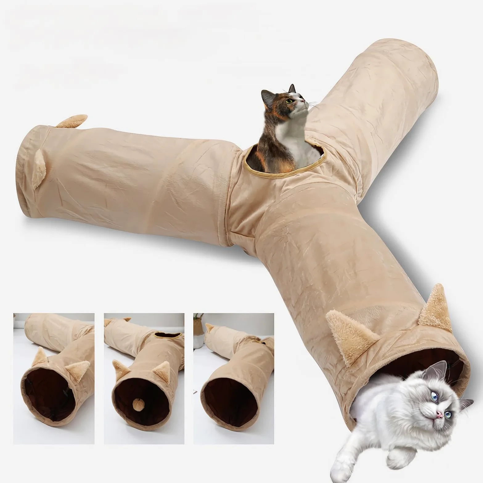 Jouet Interactif pour Chat Jouet Interactif Compact d'Enrichissement pour | Lits Tunnels de Chats Pour petits chiots et petits lapins et cours et arrière-cours et parcs et jard