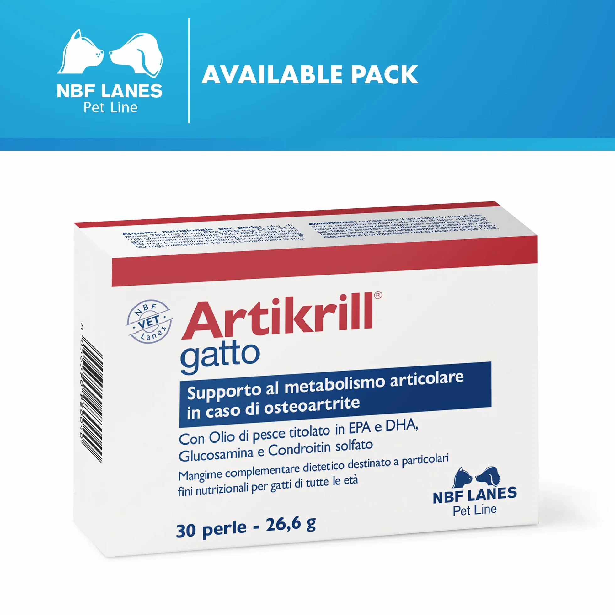 Artikrill Gatto 30 perles pour chat inflammation articulaire