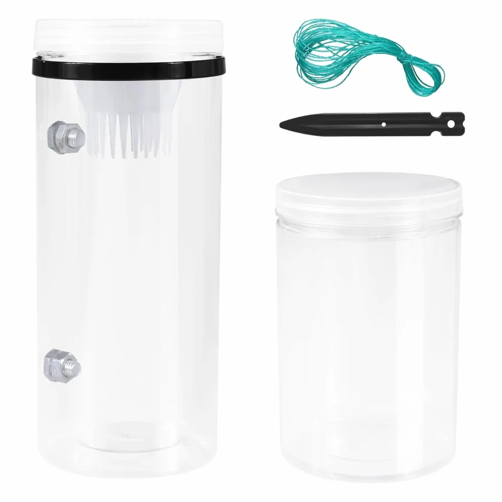 Piège à Vairons pour Aquarium, Piège à Tortues de Pêche avec Corde et Prise de Terre pour Crabe, Crevette, Eau Salée et Douce