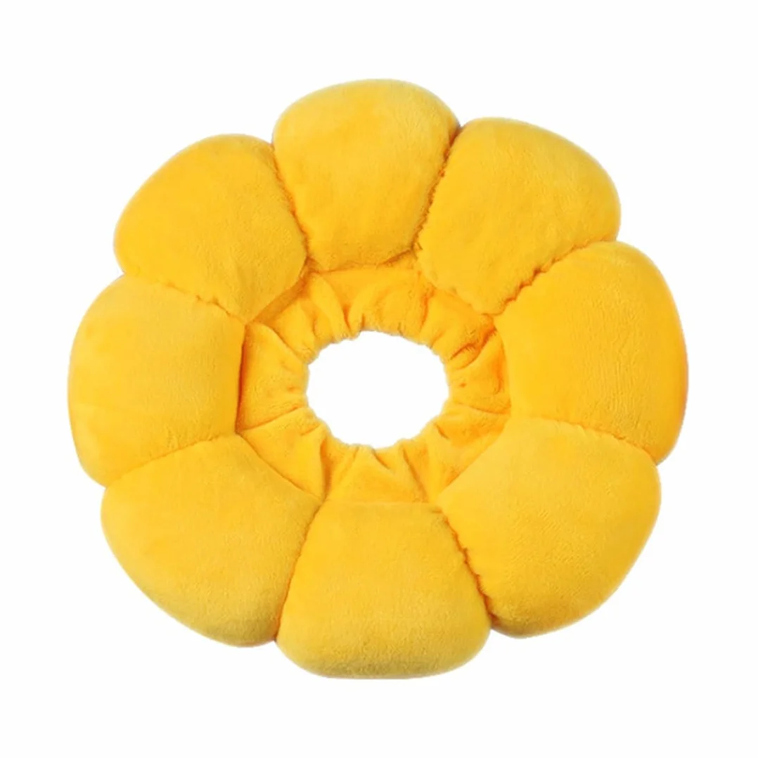Collier Collerette Respirant Anti-Fuite pour Chat M, Daim Coton Cheveux Non Teints