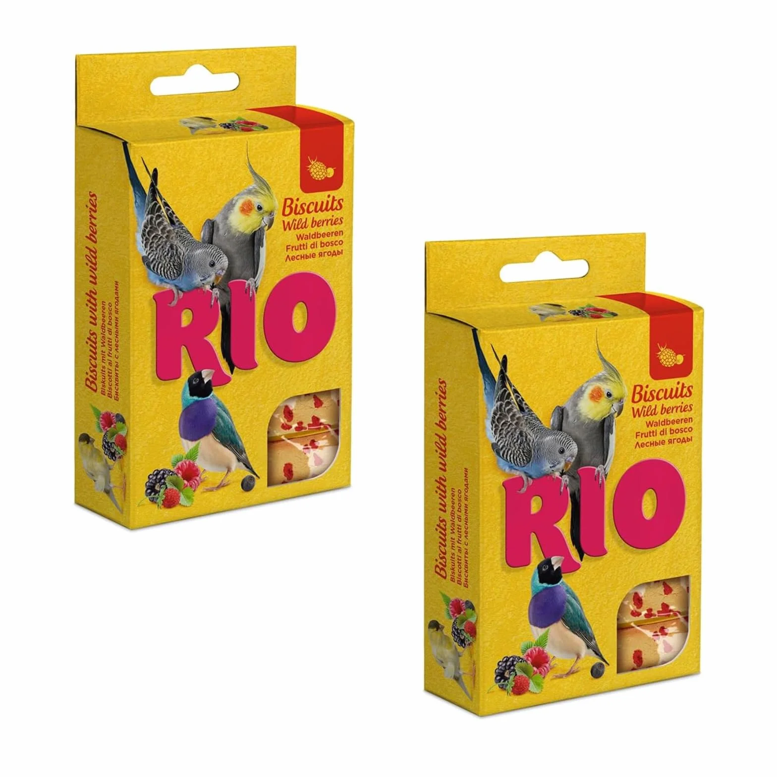 RIO Biscuits aux Baies Sauvages Pack Double 2 x 35 g Aliment Oiseaux d'Ornement
