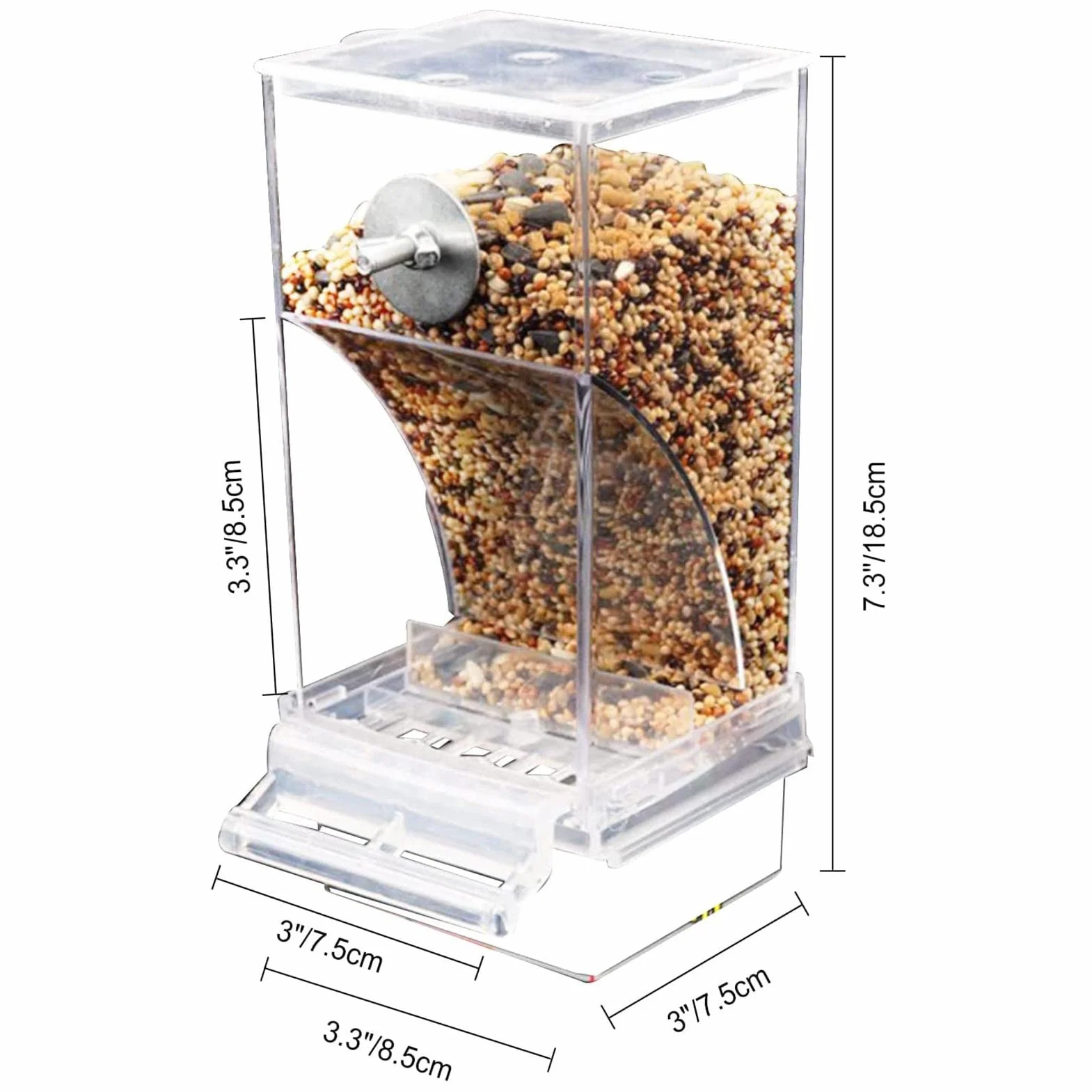 Mangeoire Automatique pour Oiseaux en Acrylique 2 Pièces sans Désordre pour Perruches Canaris Calopsittes
