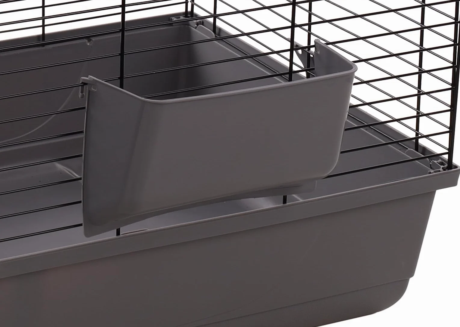 Flamingo Cage pour rongeurs Mobi M Gris - 99x53x42,5cm - Cage pour COCHONS d'Inde ET Lapins Nains - avec râtelier à Foin, 2 Portes et Une Construction Solide