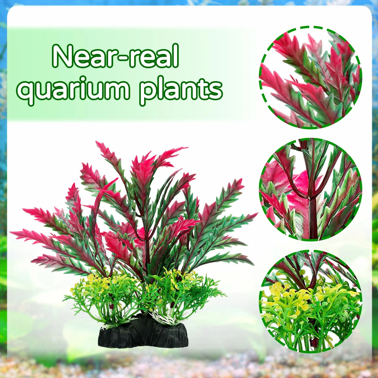 QUOZUO Aquarium Decoration Plante Artificielle 12 Pièces