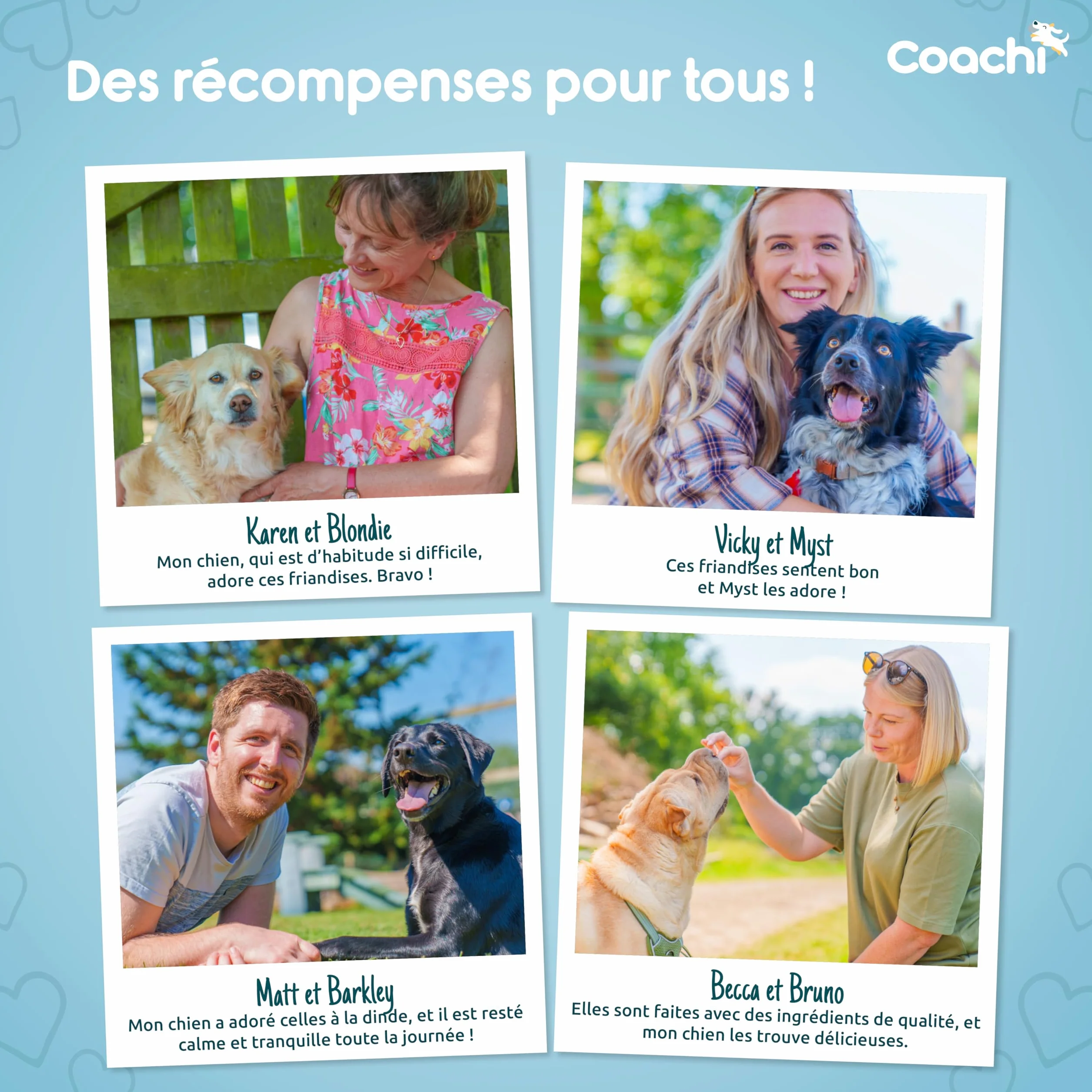 Coachi Friandises Naturelles pour Chiots sans Céréales Hypoallergéniques Moelleuses Poulet 100g