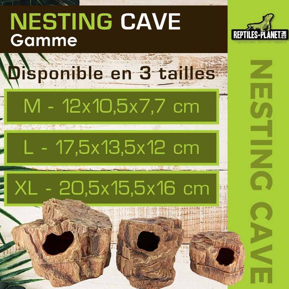 Reptiles Planet Nesting Cave M Nid de Ponte pour Gecko 12 x 10,5 x 7,7 cm