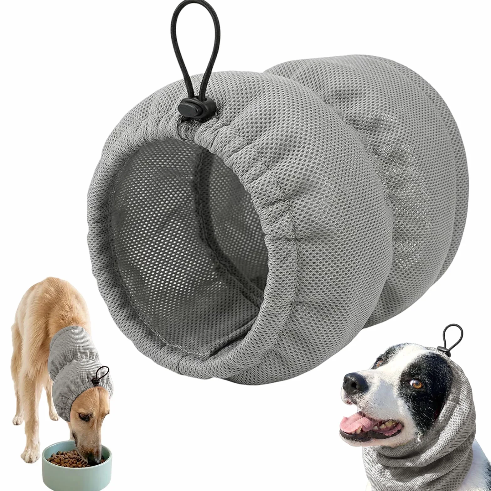 Snood Chien Cocker – Cache Oreille Chien Anti Épiler, Protège Oreille pour Chien à Longues Oreilles, Réduit Les Tâches Pendant Les Repas (M 28 * 27)