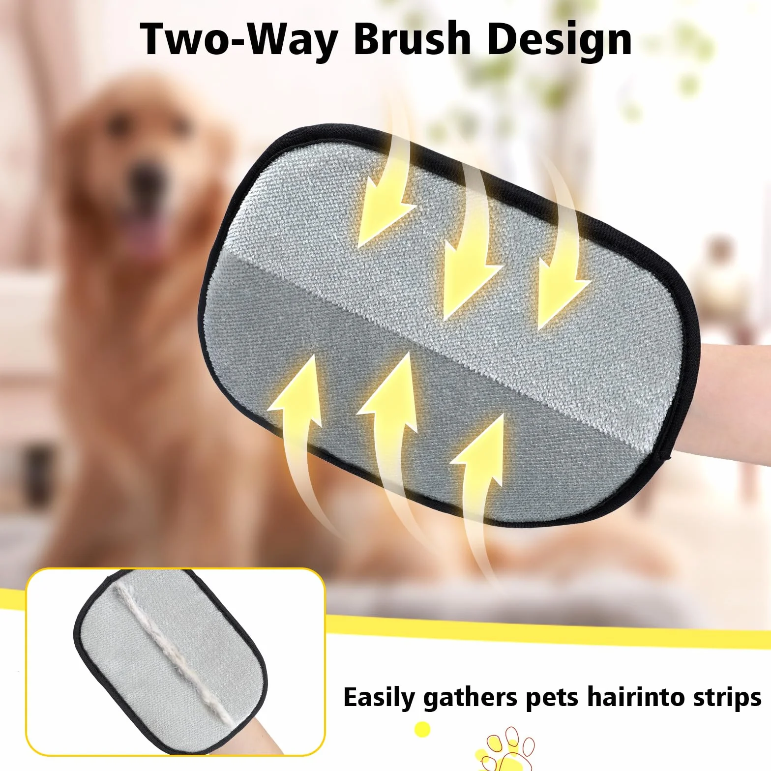 Zivacate Gant Anti Poils Animaux Réutilisable Électrostatique 2 Pièces