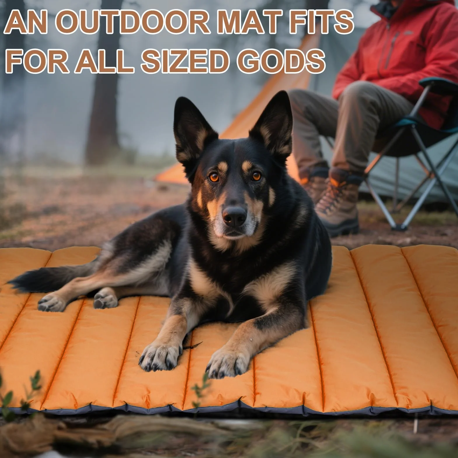 Tapis imperméable pour chien lavable antistatique pliable 110x68 cm orange marron