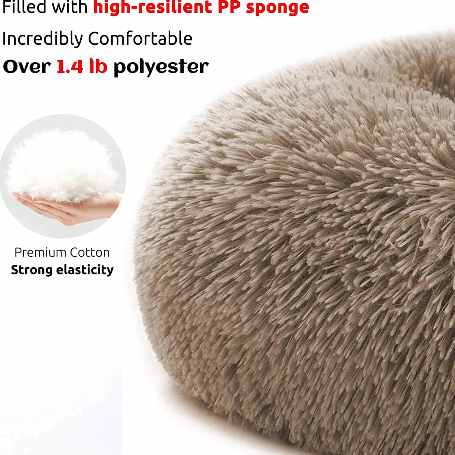 ANWA Housse de canapé pour chien en peluche douce lavable