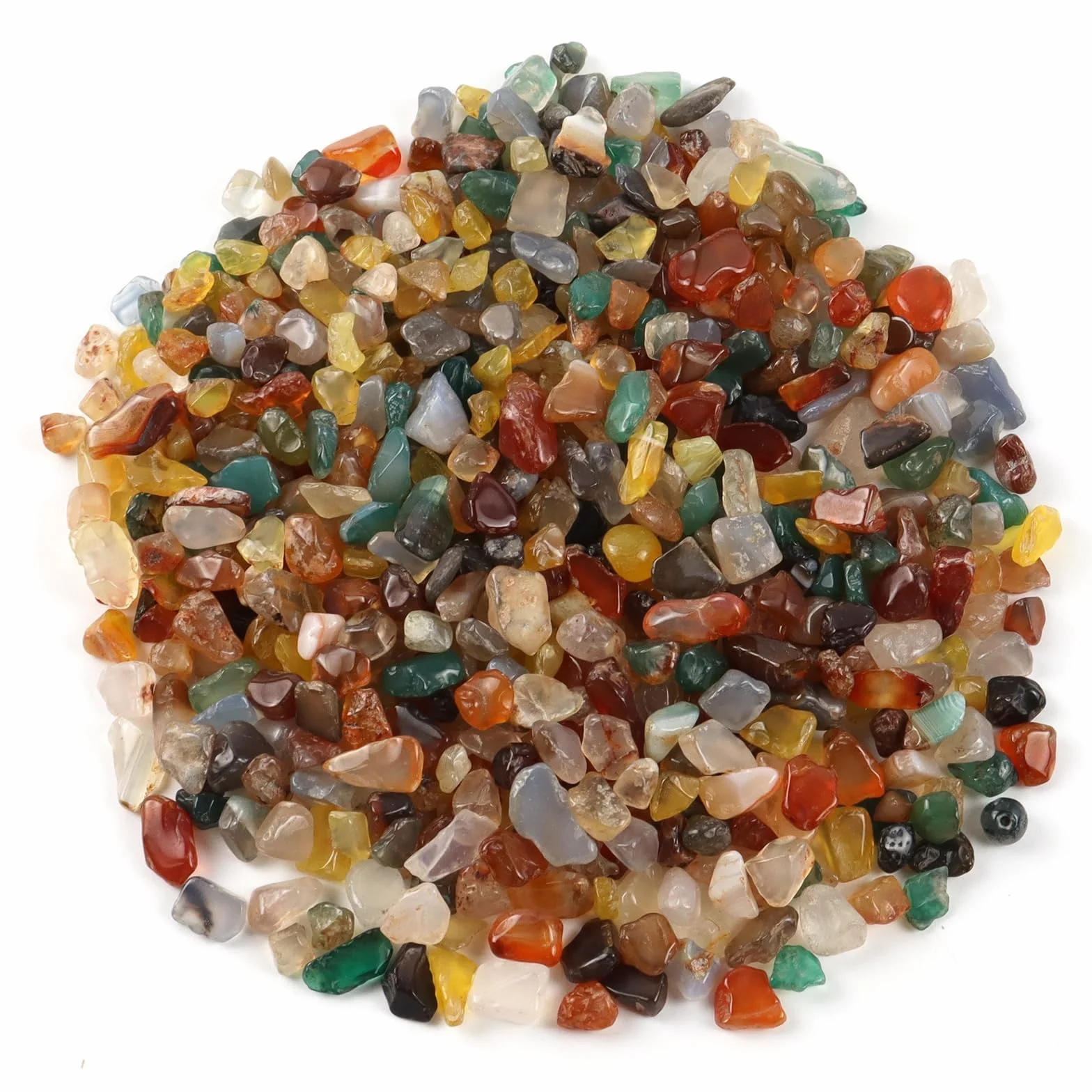 Cailloux Aquarium 200g Galets Décoratifs Jardin 4-6mm Irrégulière Gemmes Perles Colorées Bille en Verre Roche de Rivière Gravier