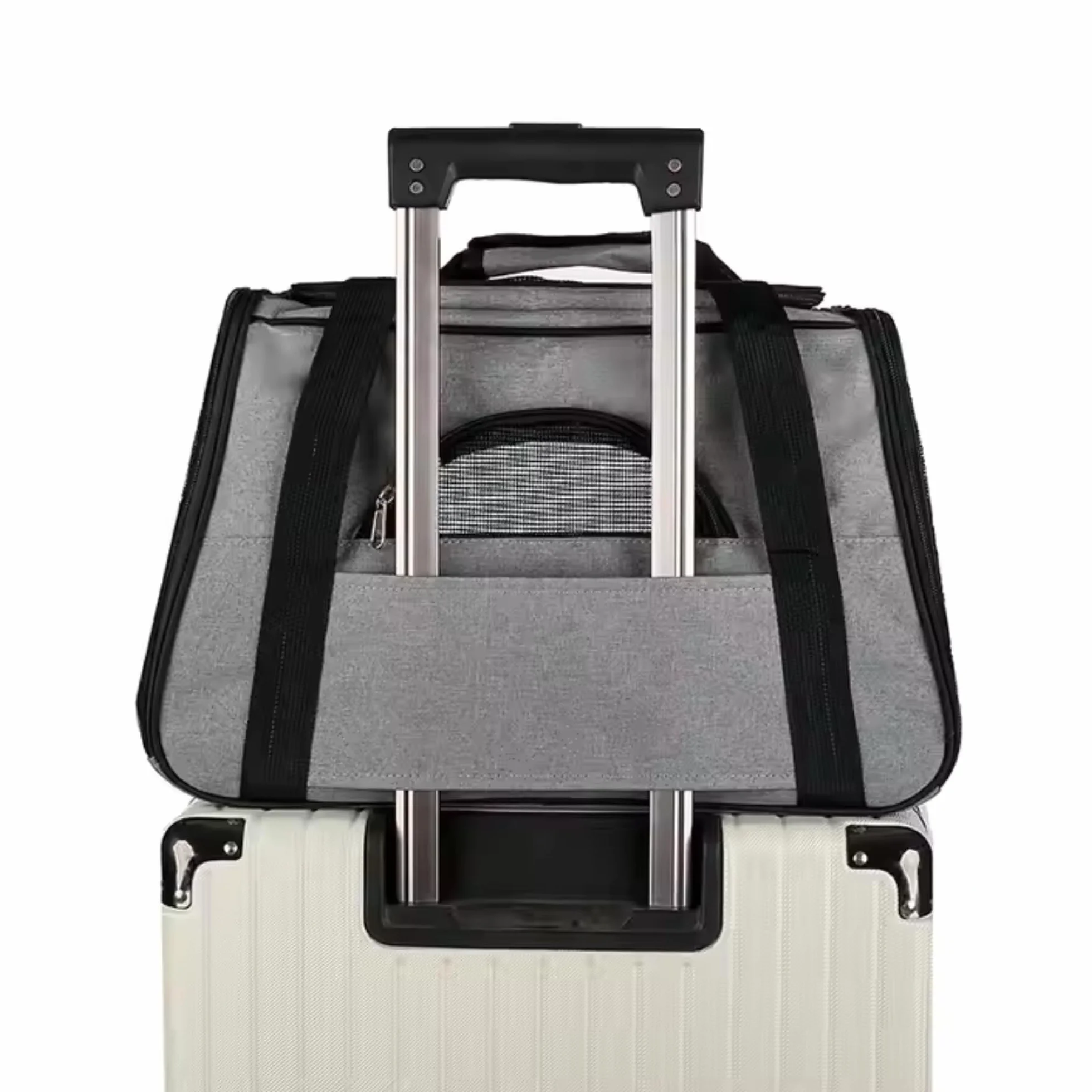 Miawouf Sac Transport Chat Caisse avec Bandoulière Réglable Matelas Confortable 45cm 28cm 25cm Small-Medium 5KG
