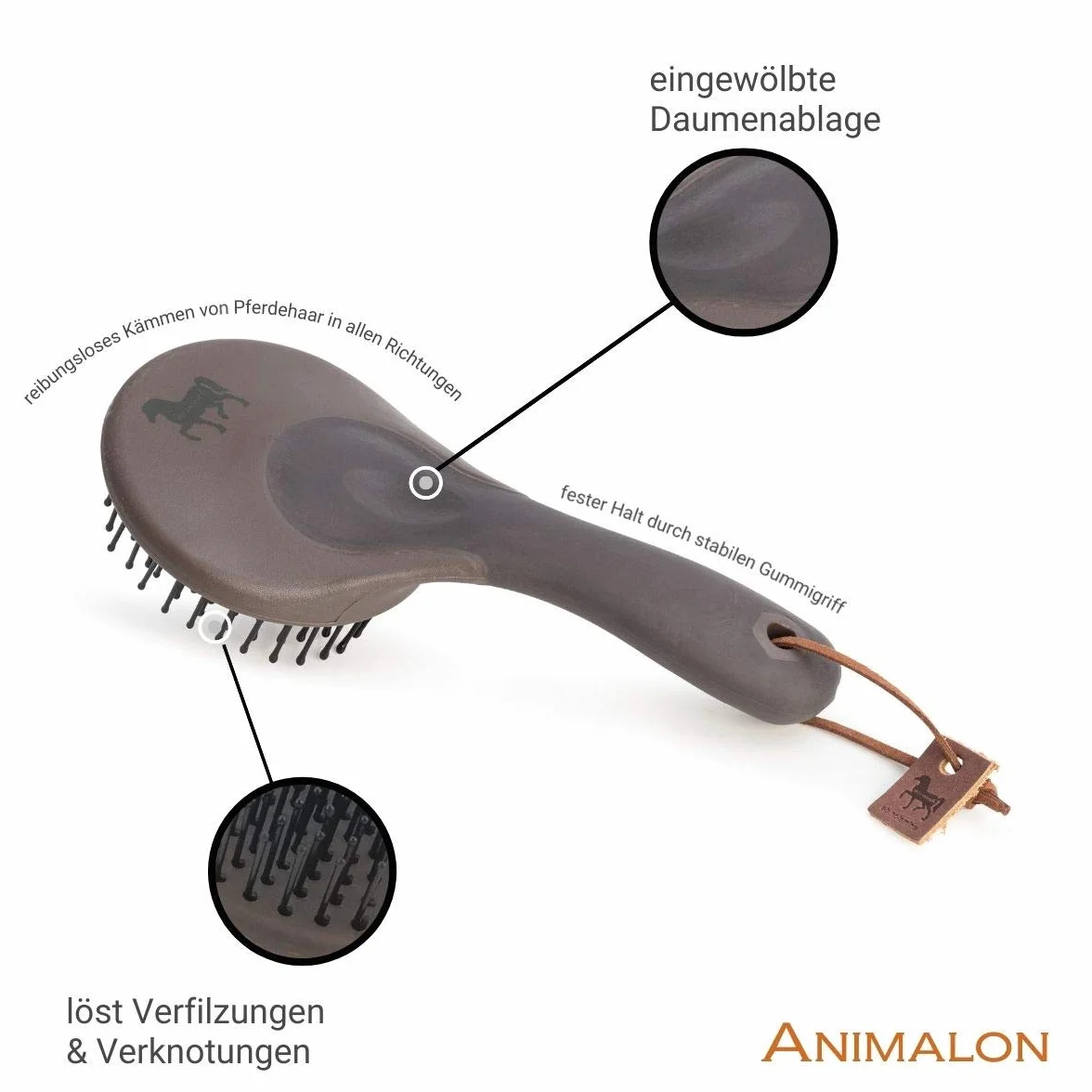 Animalon brosse pour crinière et queue de cheval peigne accessoires de soins