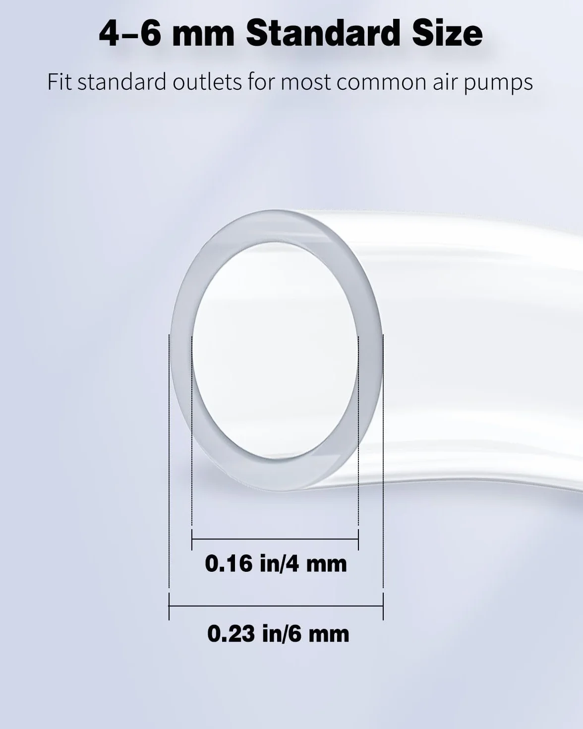 Pawfly Tuyau pour Ligne Aérienne d'Aquarium 2 m - Standard 4/6 mm Pompe à Air - Flexible PVC Pur