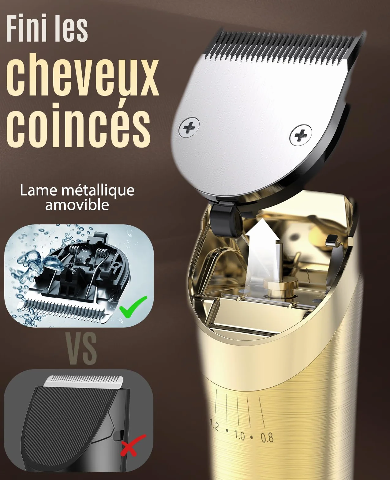 Oneisall Tondeuse Sans Fil pour Chevaux Professionnelle 2 Vitesses Faible Bruit Poils Longs/Épais